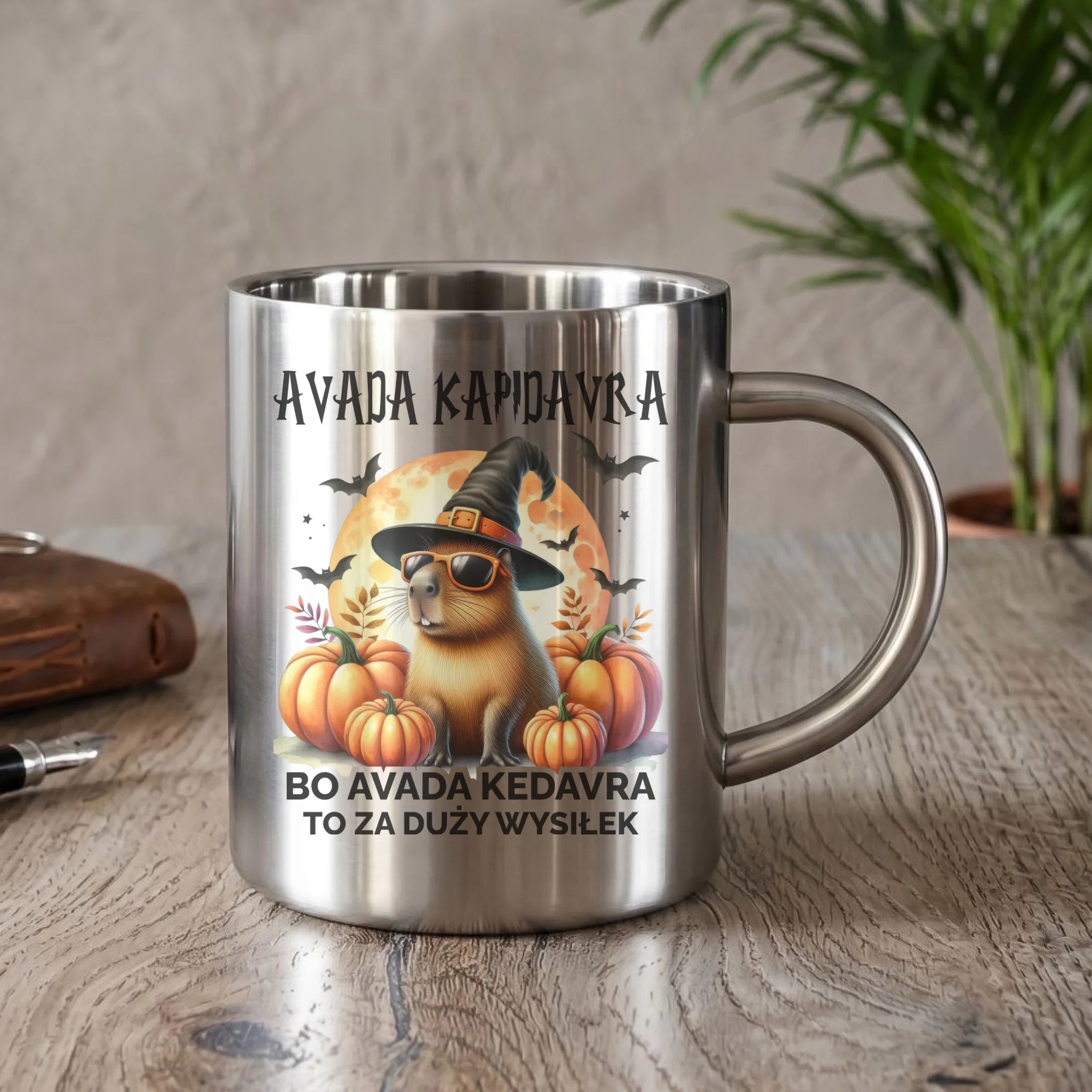 Kubek metalowy na halloween - Kapibara - Avada Kapidavra HL21 - StoryCups.pl