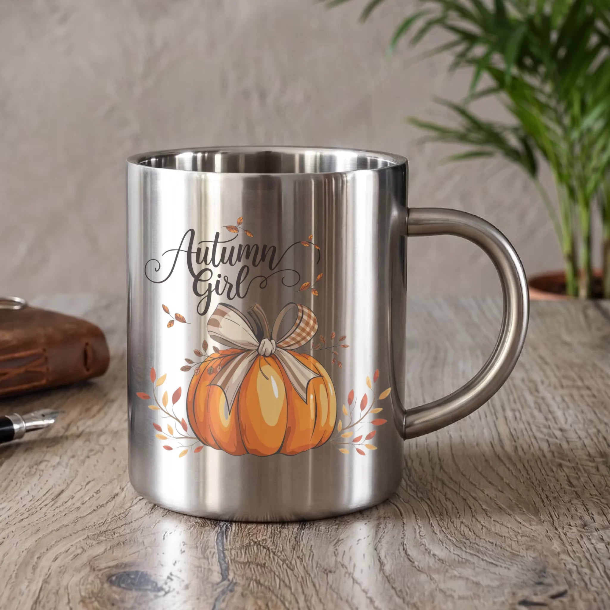 Kubek metalowy jesieniara - Dynia JS12 - StoryCups.pl