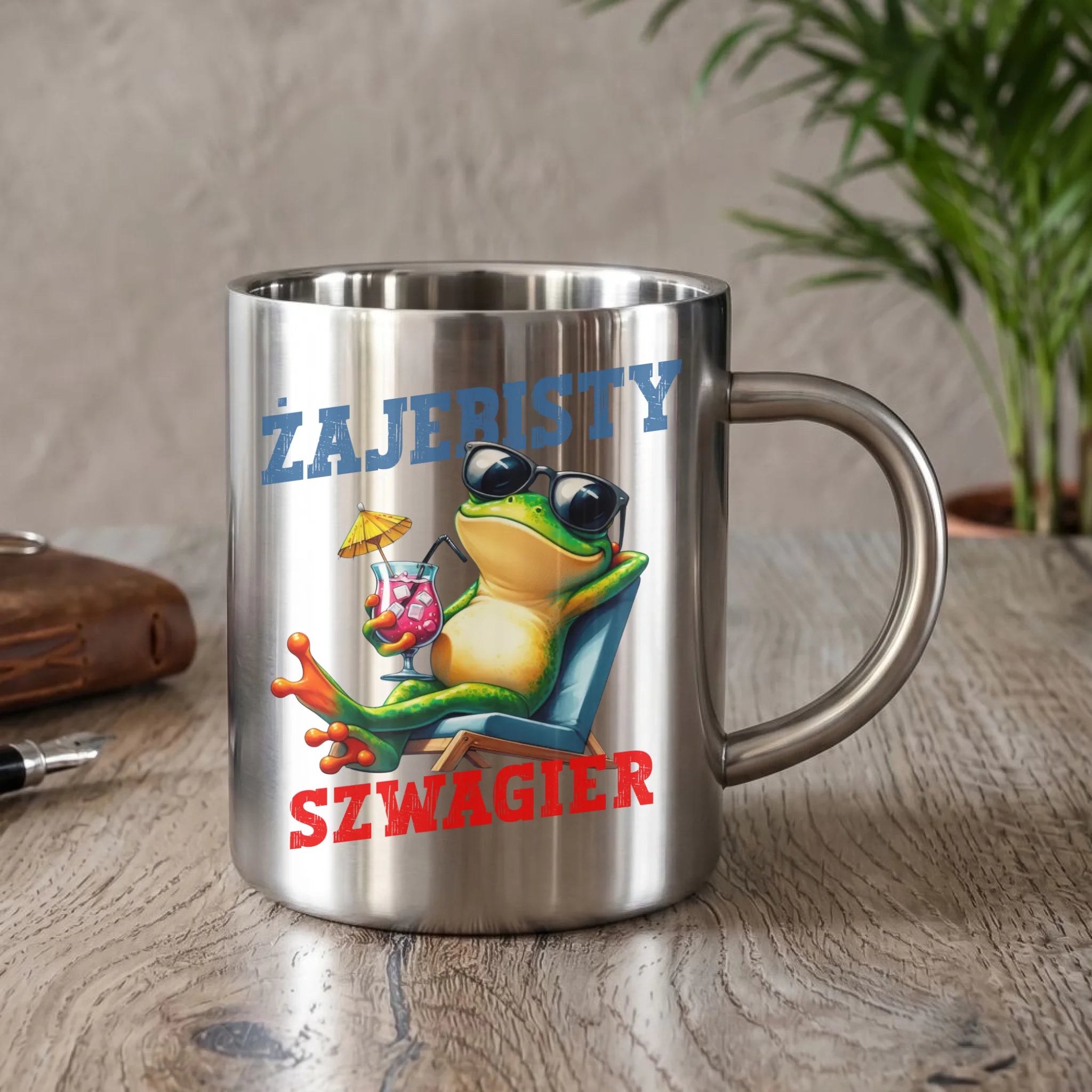 Kubek metalowy dla szwagra - Żajebisty Szwagier DSZ01 - StoryCups.pl