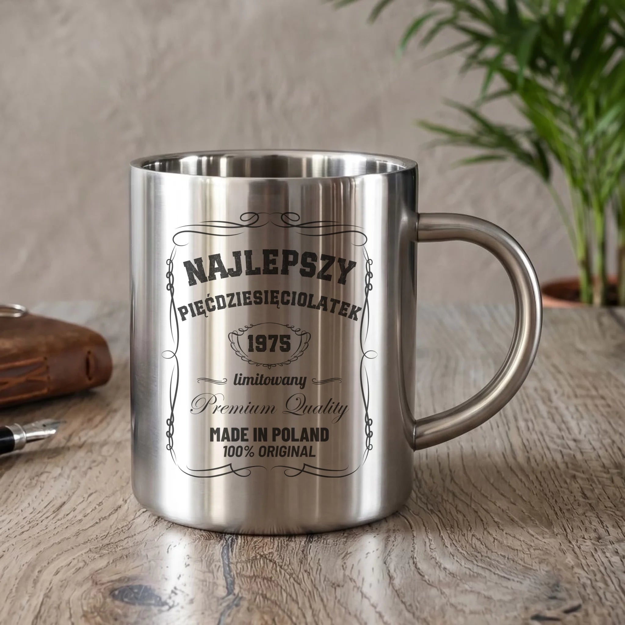 Najlepszy pięćdziesięciolatek | Kubek metalowy prezent na 50 urodziny U04 - StoryCups.pl