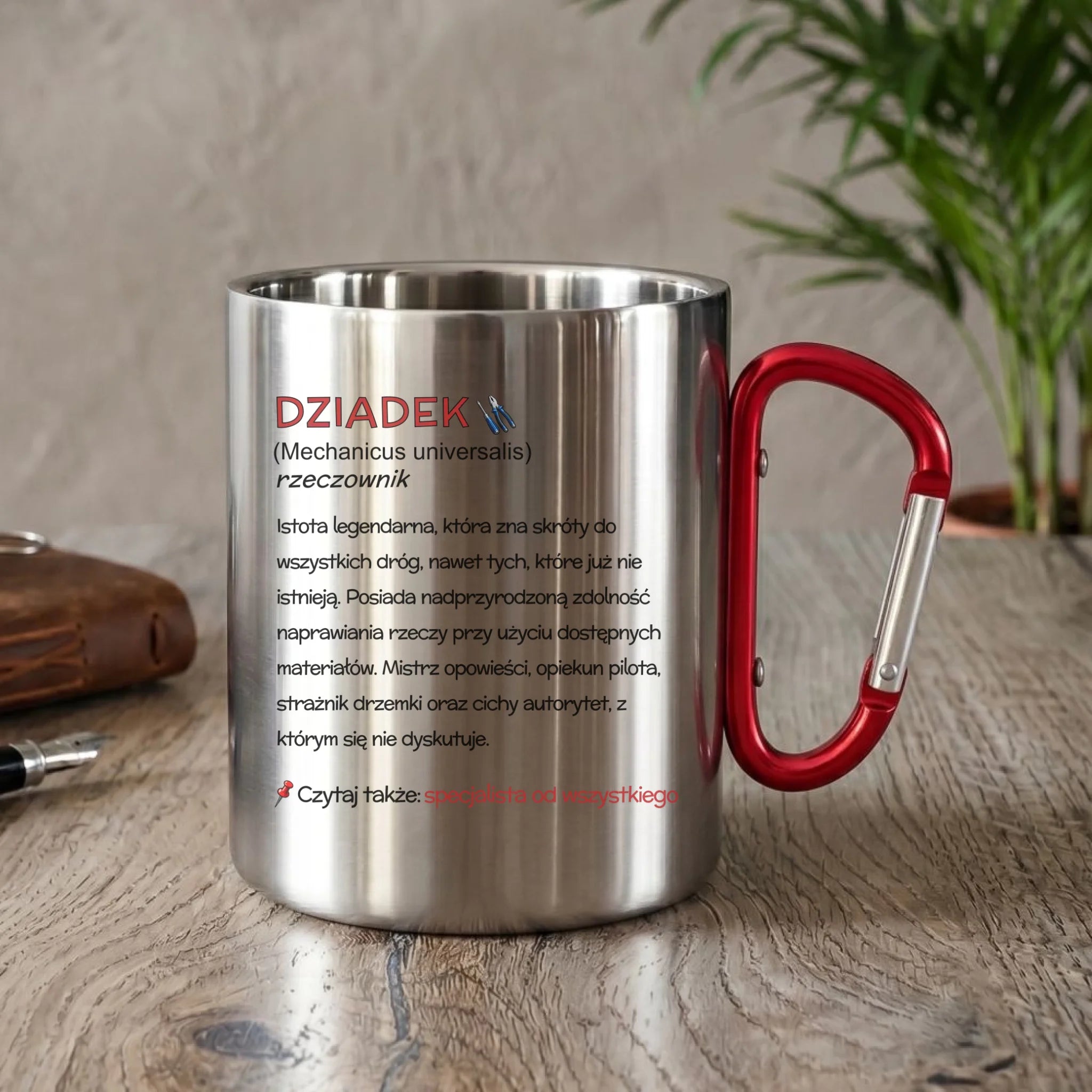 Kubek metalowy dla dziadka - Dziadek śmieszna definicja D43 - StoryCups.pl
