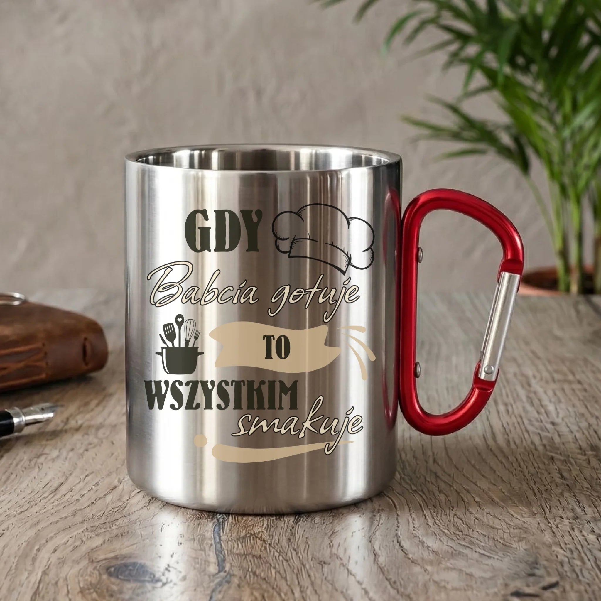 Kubek metalowy dla babci - Gdy babcia gotuje to wszystkim smakuje B36 - StoryCups.pl