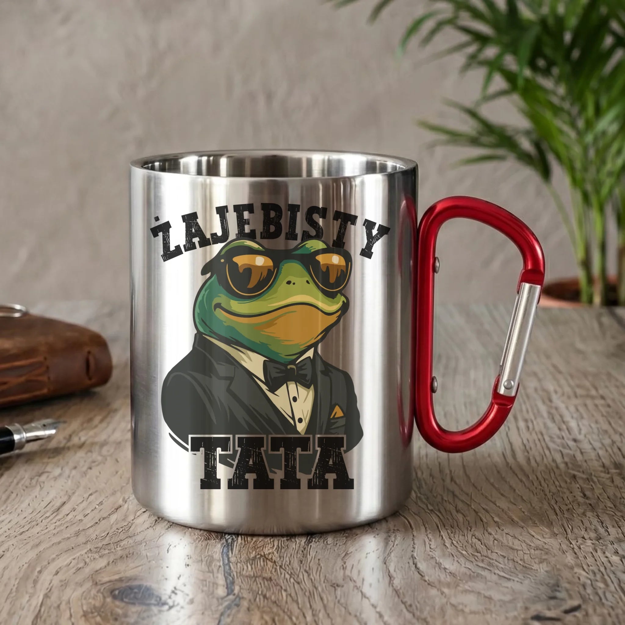 Kubek metalowy dla taty - Żajebisty tata DT83 - StoryCups.pl