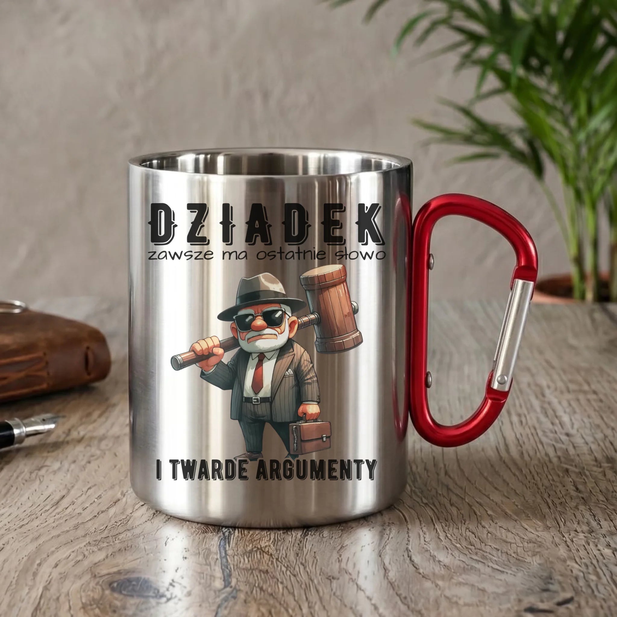 Kubek metalowy dla dziadka - Dziadek zawsze ma ostatnie słowo D40 - StoryCups.pl