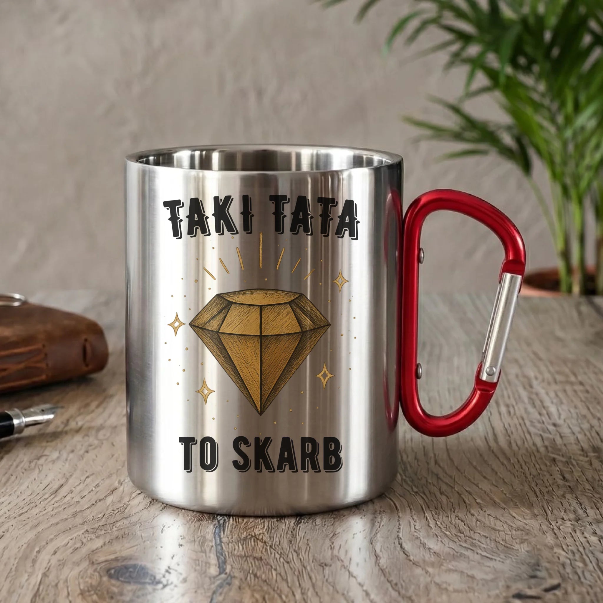 Kubek turystyczny dla taty - Taki tata to skarb - personalizowany DT17 - StoryCups.pl