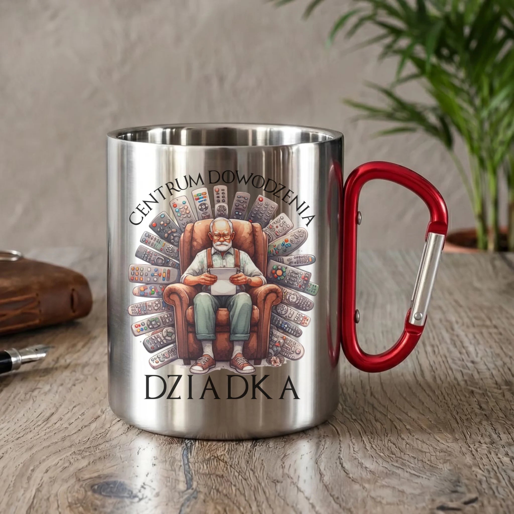 Kubek metalowy dla dziadka - Centrum dowodzenia D28 - StoryCups.pl