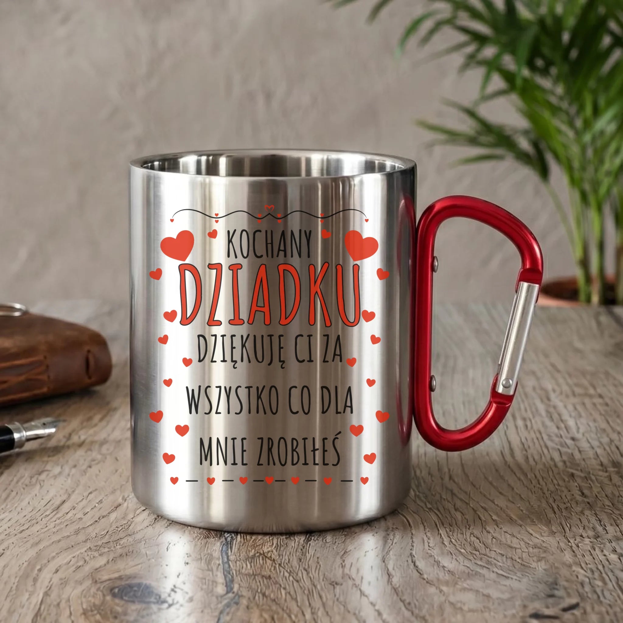 kubek metalowy dla dziadka - Kochany Dziadku dziękuję Ci D21 - StoryCups.pl