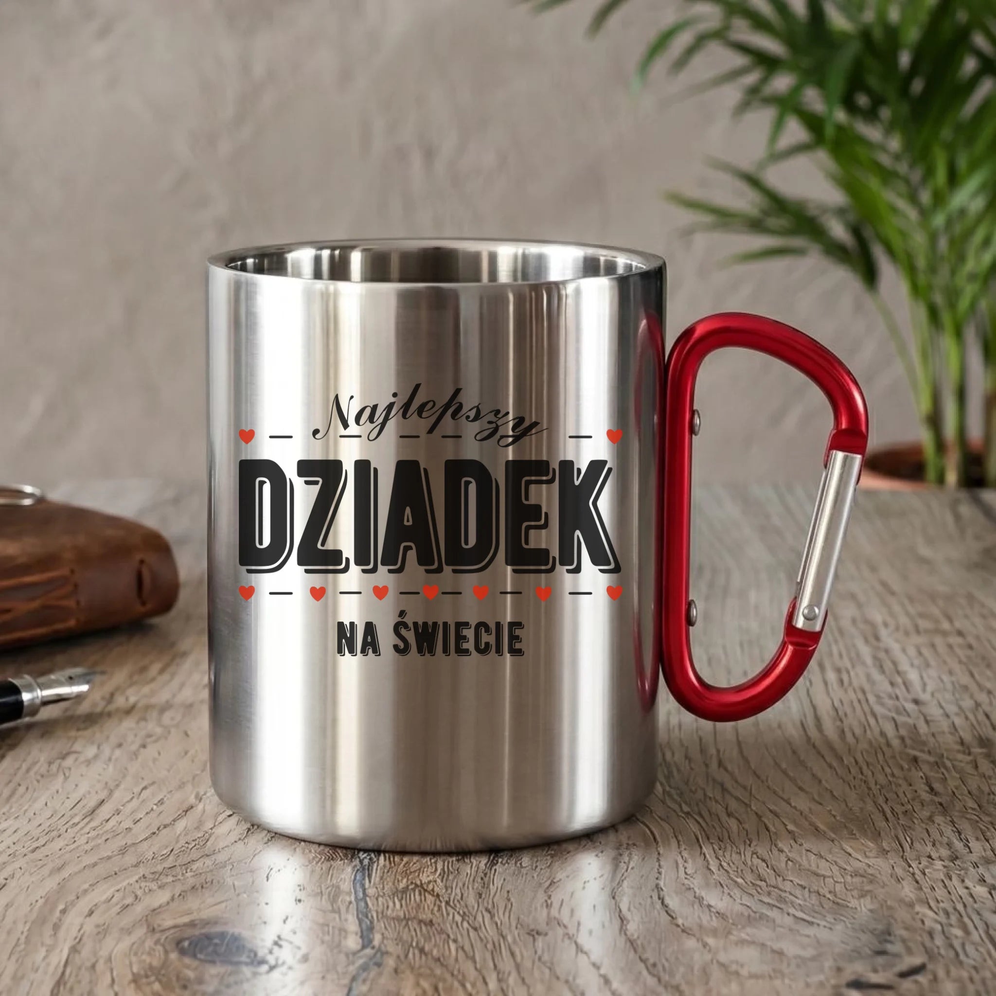 Kubek metalowy dla dziadka - Najlepszy dziadek na świecie D23 - StoryCups.pl