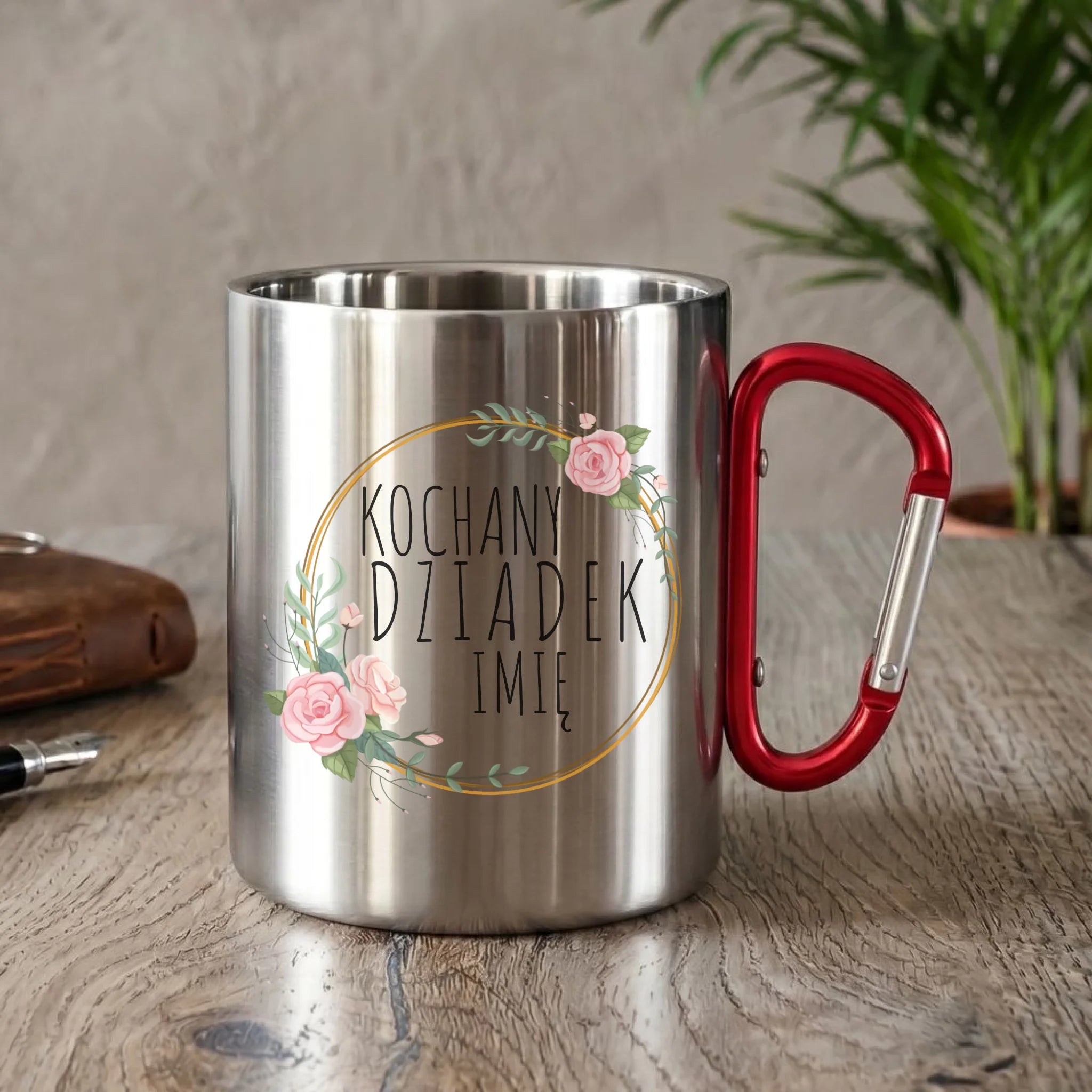 Kubek metalowy dla dziadka - Kochany Dziadek - personalizowany D10 - StoryCups.pl