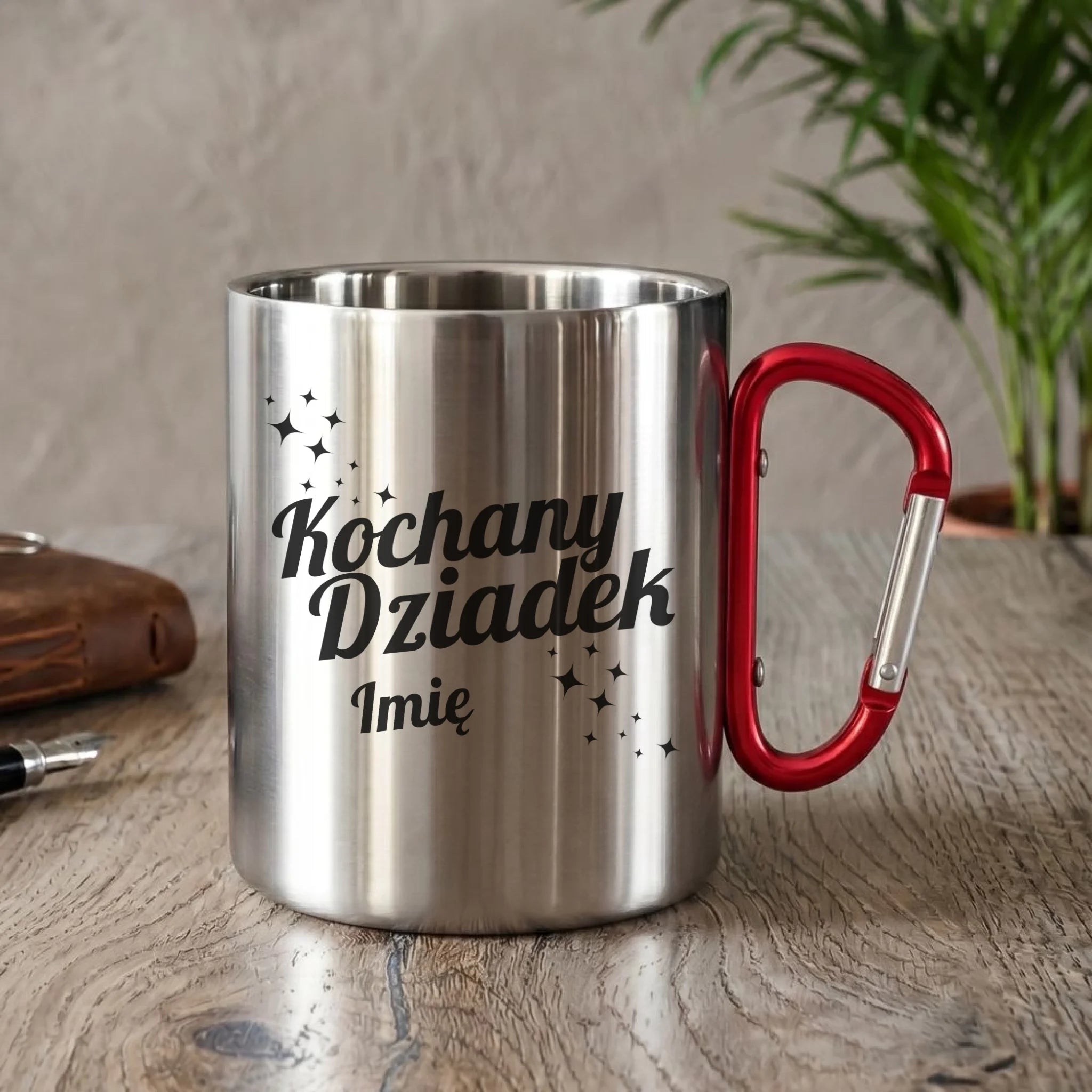 Kubek metalowy dla dziadka - Kochany Dziadek - personalizowany D05 - StoryCups.pl
