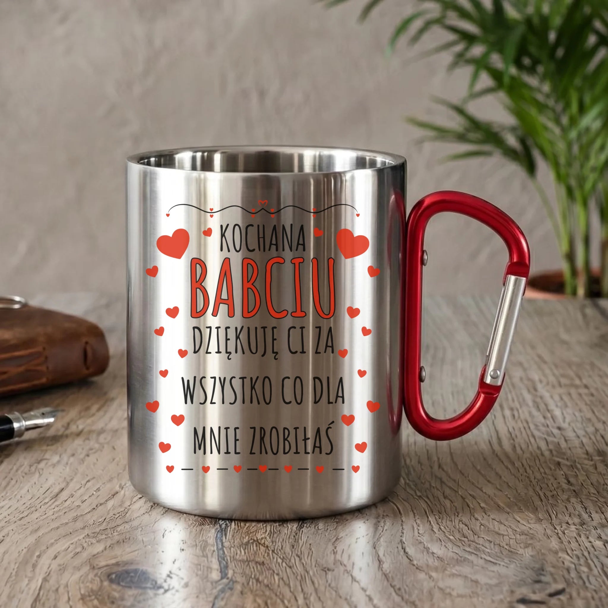 Kubek metalowy dla babci - Kochana Babciu dziękuję Ci B21 - StoryCups.pl