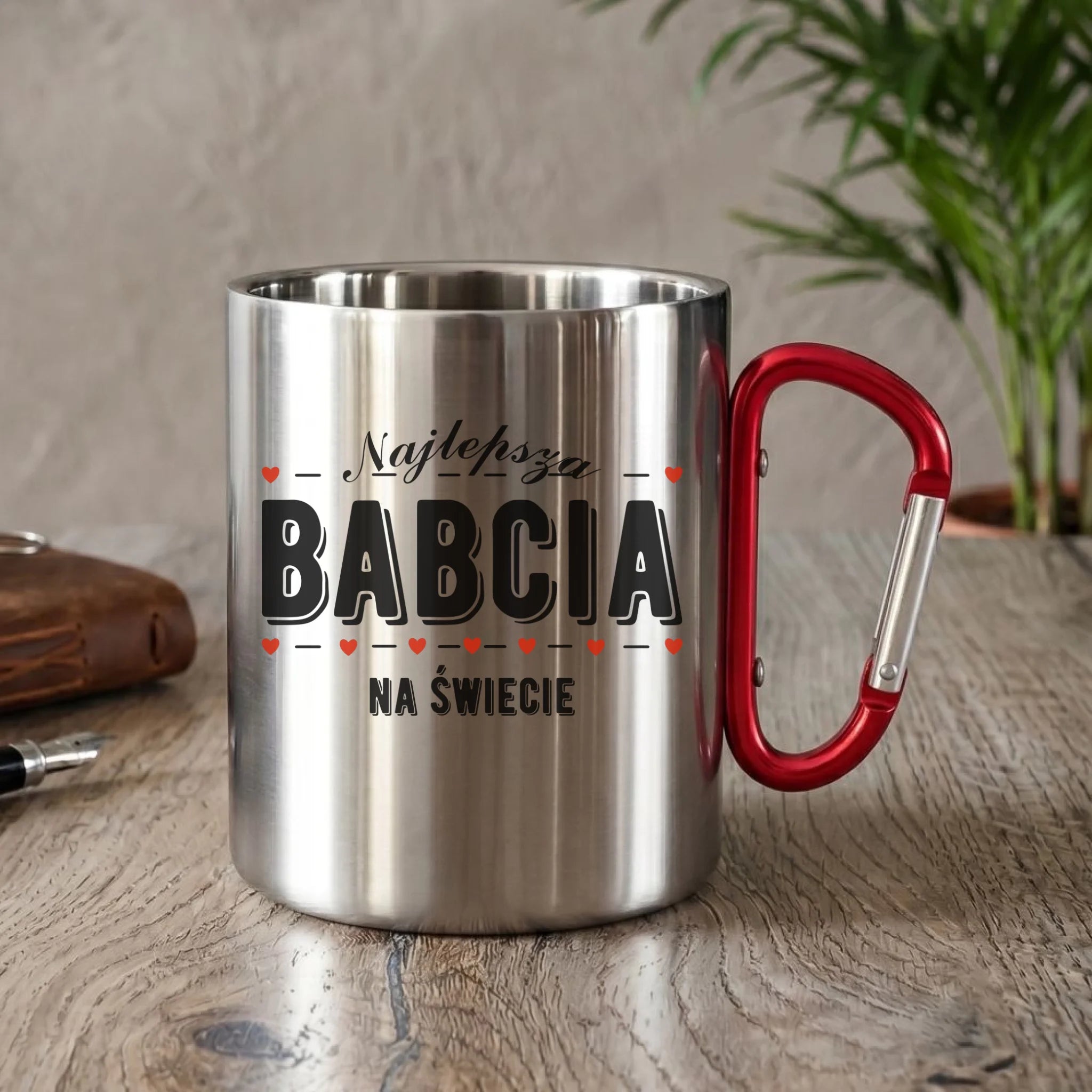 Kubek metalowy dla babci - Najlepsza babcia na świecie B23 - StoryCups.pl