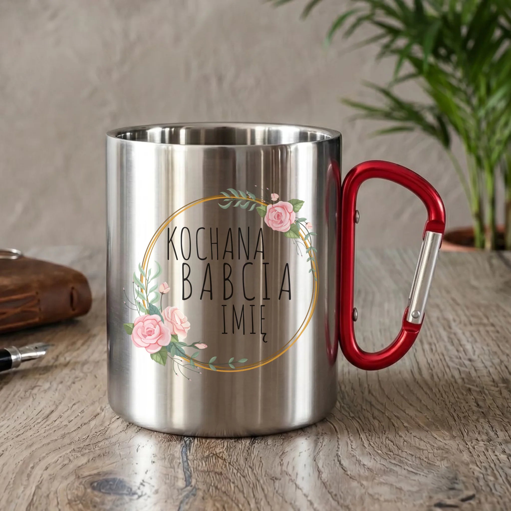 Kubek metalowy dla babci - Kochana Babcia - personalizowany B10 - StoryCups.pl