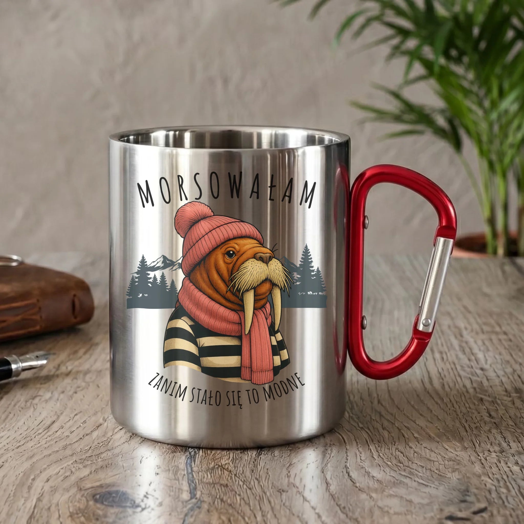 Kubek metalowy - prezent dla morsa - Morsowałam zanim stało się to modne - Mors HM21 - StoryCups.pl