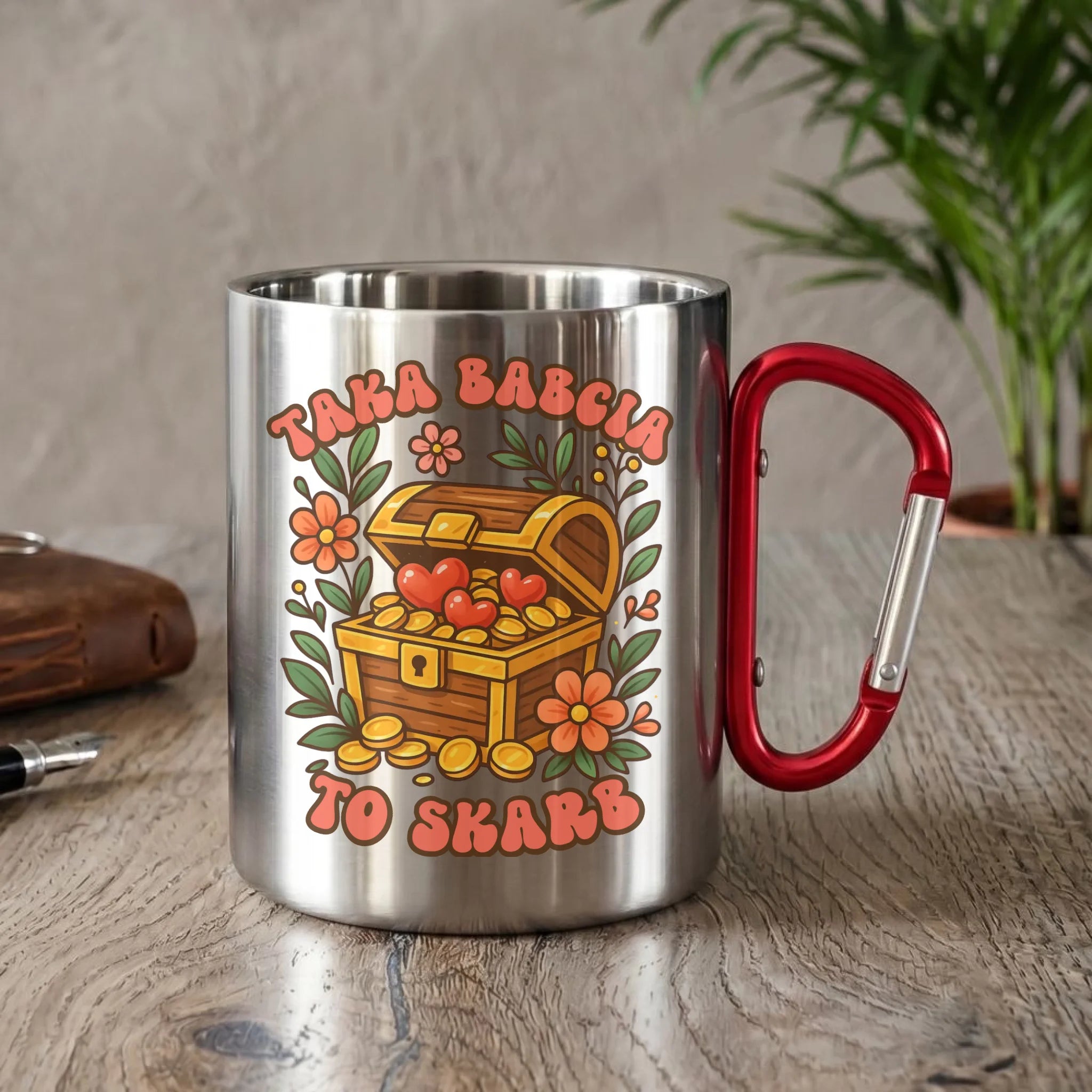 Kubek metalowy dla babci - Taka Babcia to skarb B19 - StoryCups.pl