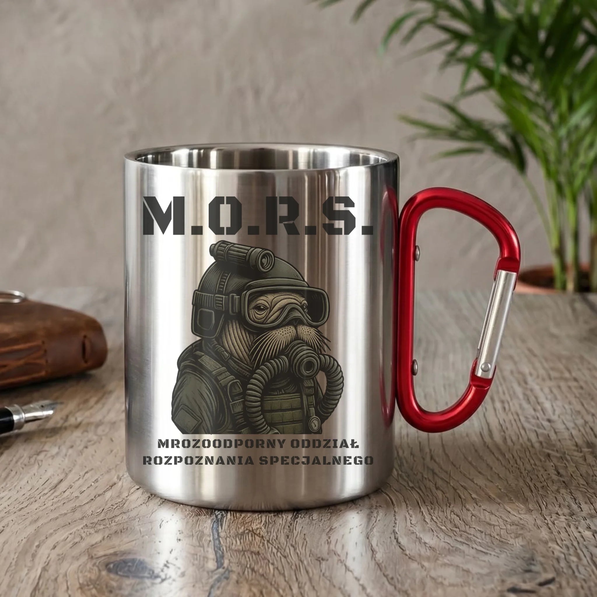 Kubek metalowy - prezent dla morsa - M.O.R.S. Mrozoodporny Oddział Rozpoznania Specjalnego HM20 - StoryCups.pl