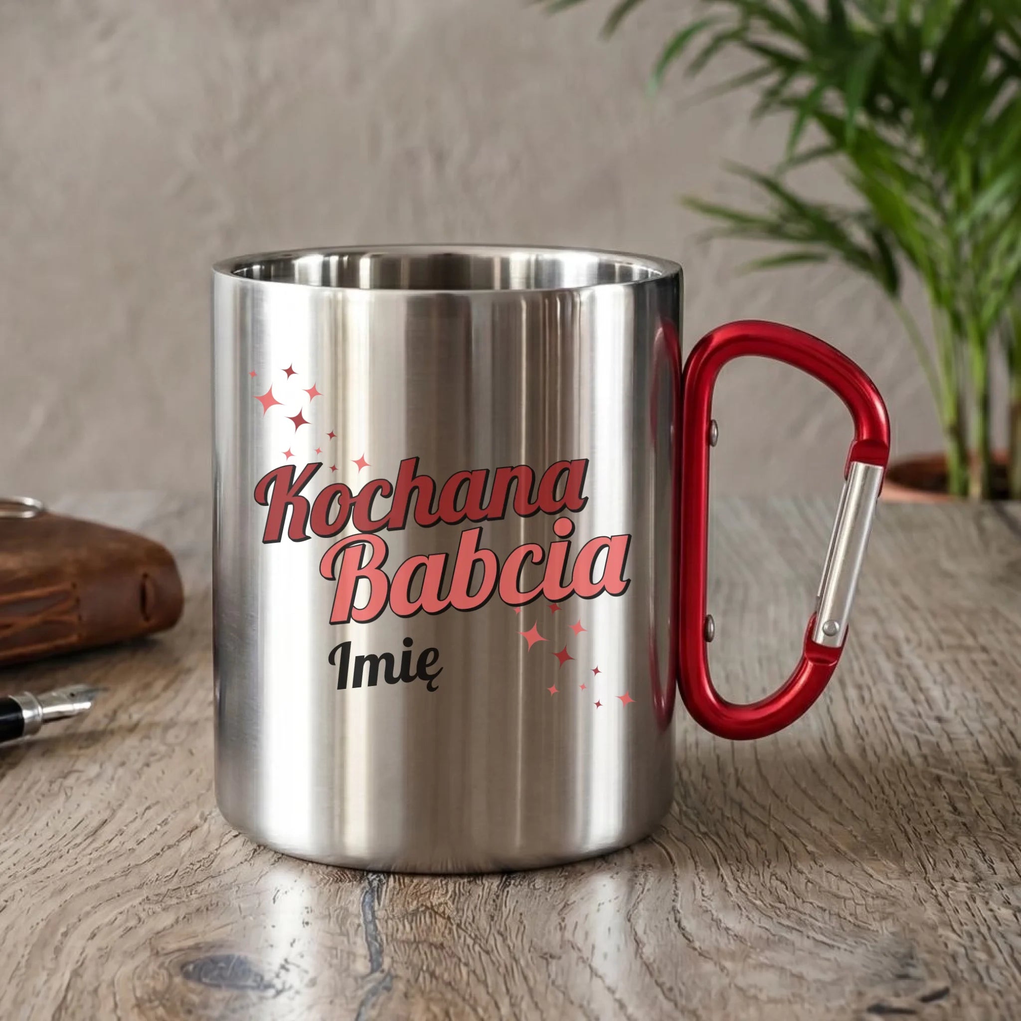 Kubek metalowy dla babci - Kochana Babcia - personalizowany B05 - StoryCups.pl