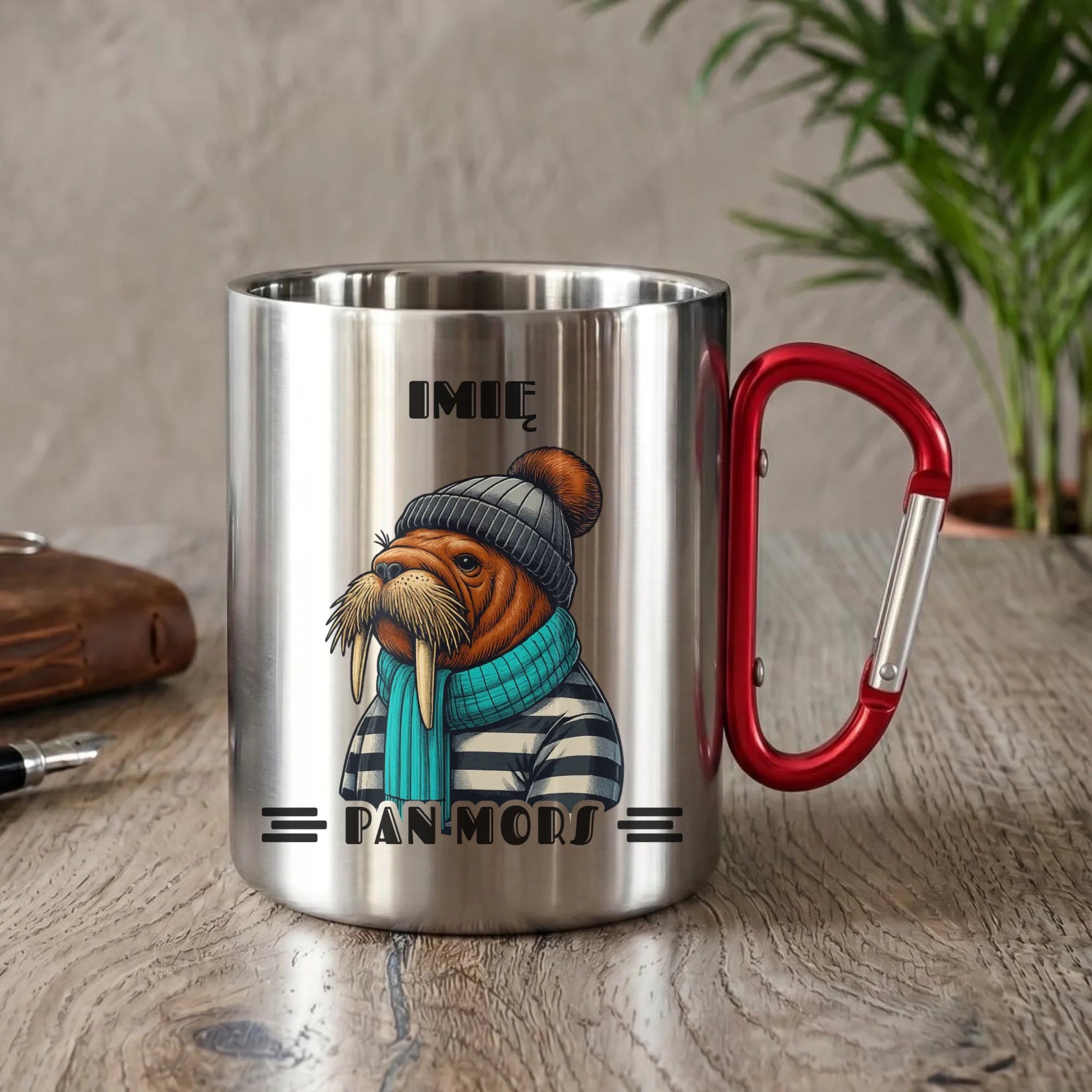Kubek metalowy - prezent dla morsa - Pan Mors - personalizowany HM15 - StoryCups.pl