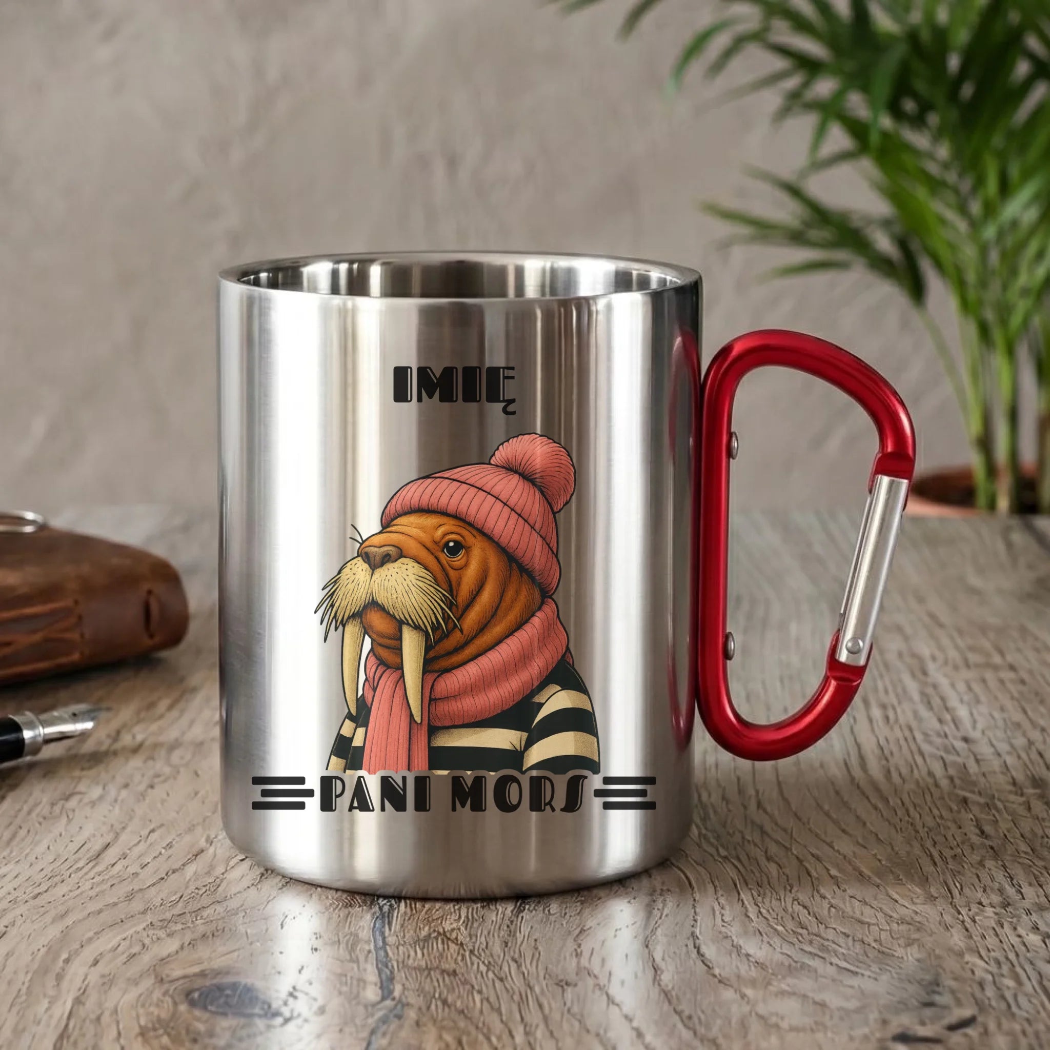 Kubek metalowy - prezent dla morsa - Pani Mors - personalizowany HM16 - StoryCups.pl