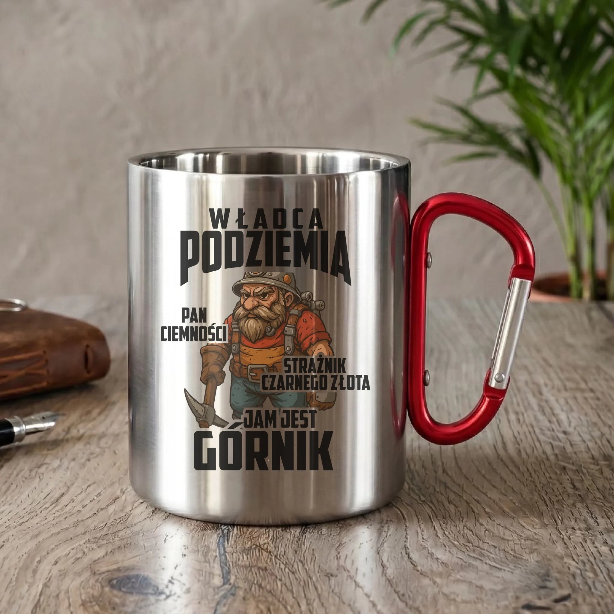 Kubek metalowy - prezent dla górnika - Władca podziemia Górnik G20 - StoryCups.pl