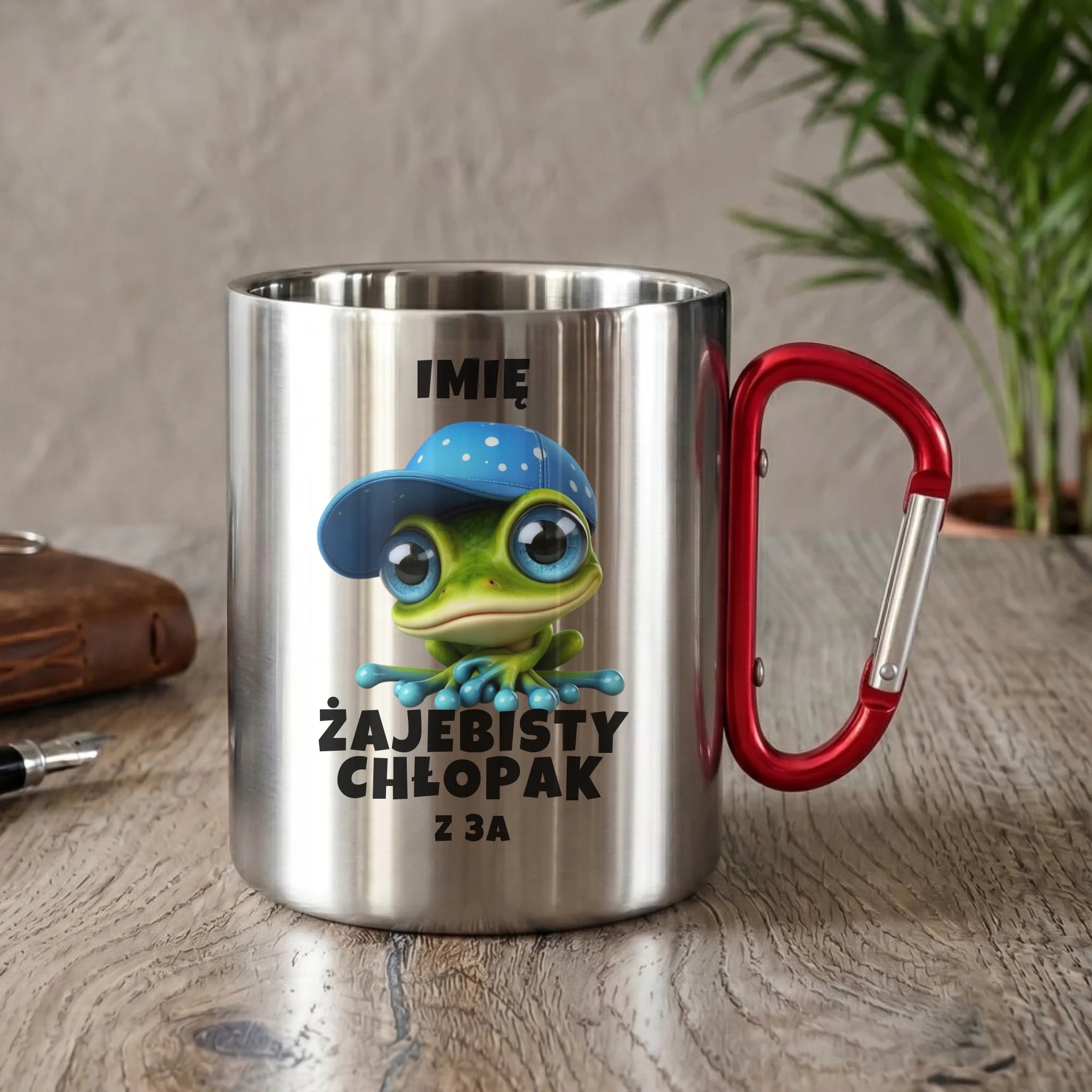 Kubek metalowy - Żajebisty Chłopak - personalizowany DCH01 - StoryCups.pl
