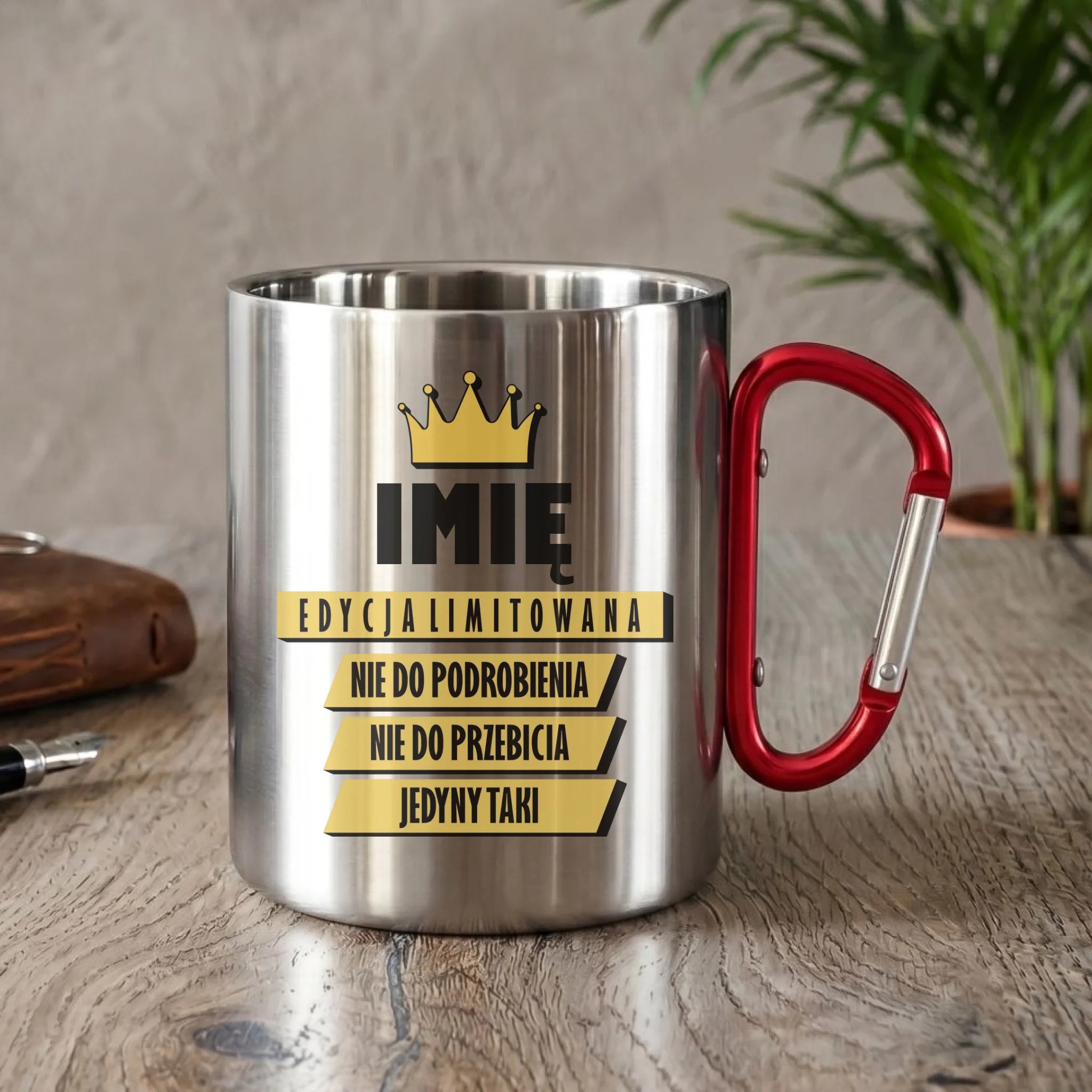 Kubek metalowy - Edycja Limitowana prezent dla niego - personalizowany DCH03 - StoryCups.pl