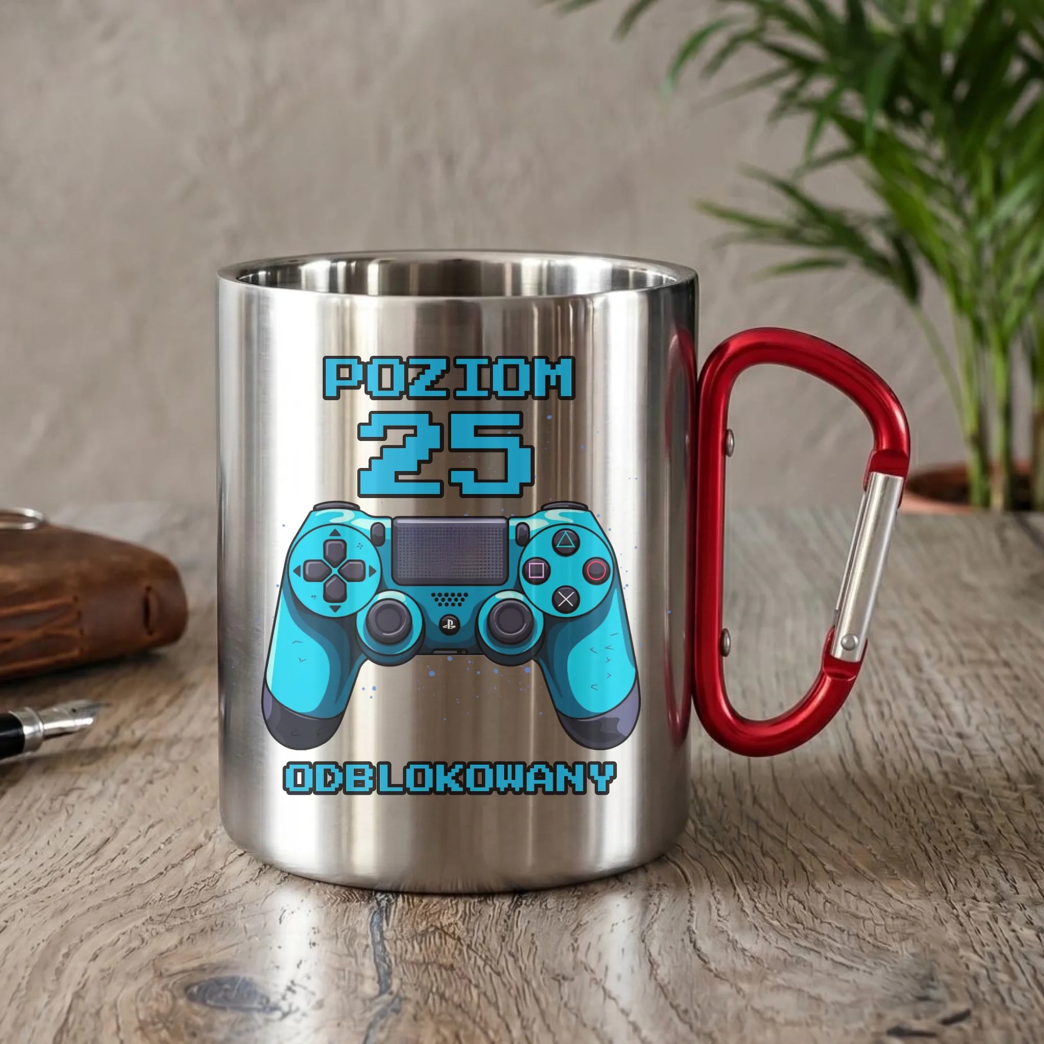 Poziom odblokowany (wiek) | Kubek metalowy na urodziny dla gracza U24 - StoryCups.pl