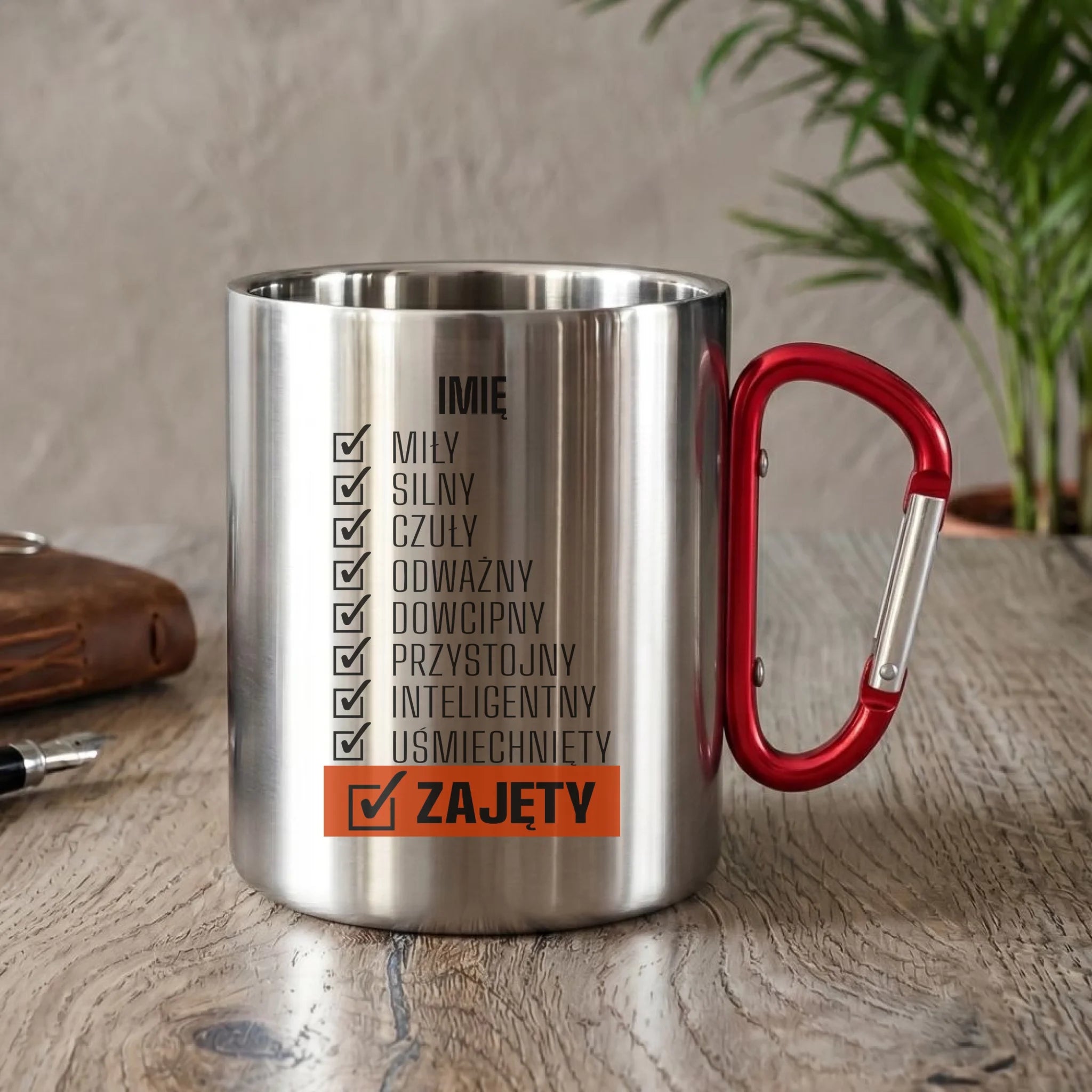 Kubek metalowy - Zajęty prezent dla chłopaka męża narzeczonego - personalizowany DCH05 - StoryCups.pl