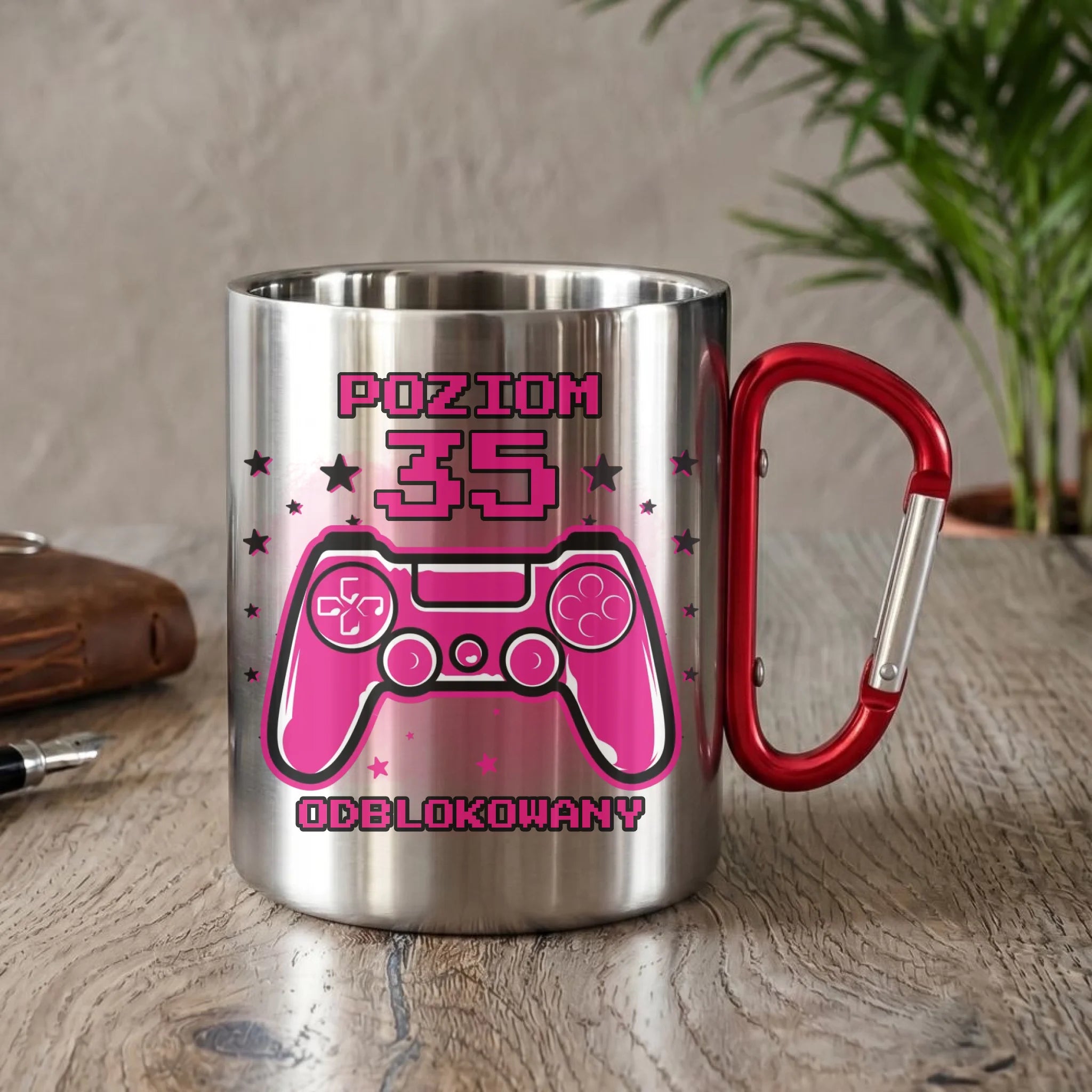 Poziom odblokowany (wiek) | Kubek metalowy na urodziny dla gracza U23 - StoryCups.pl