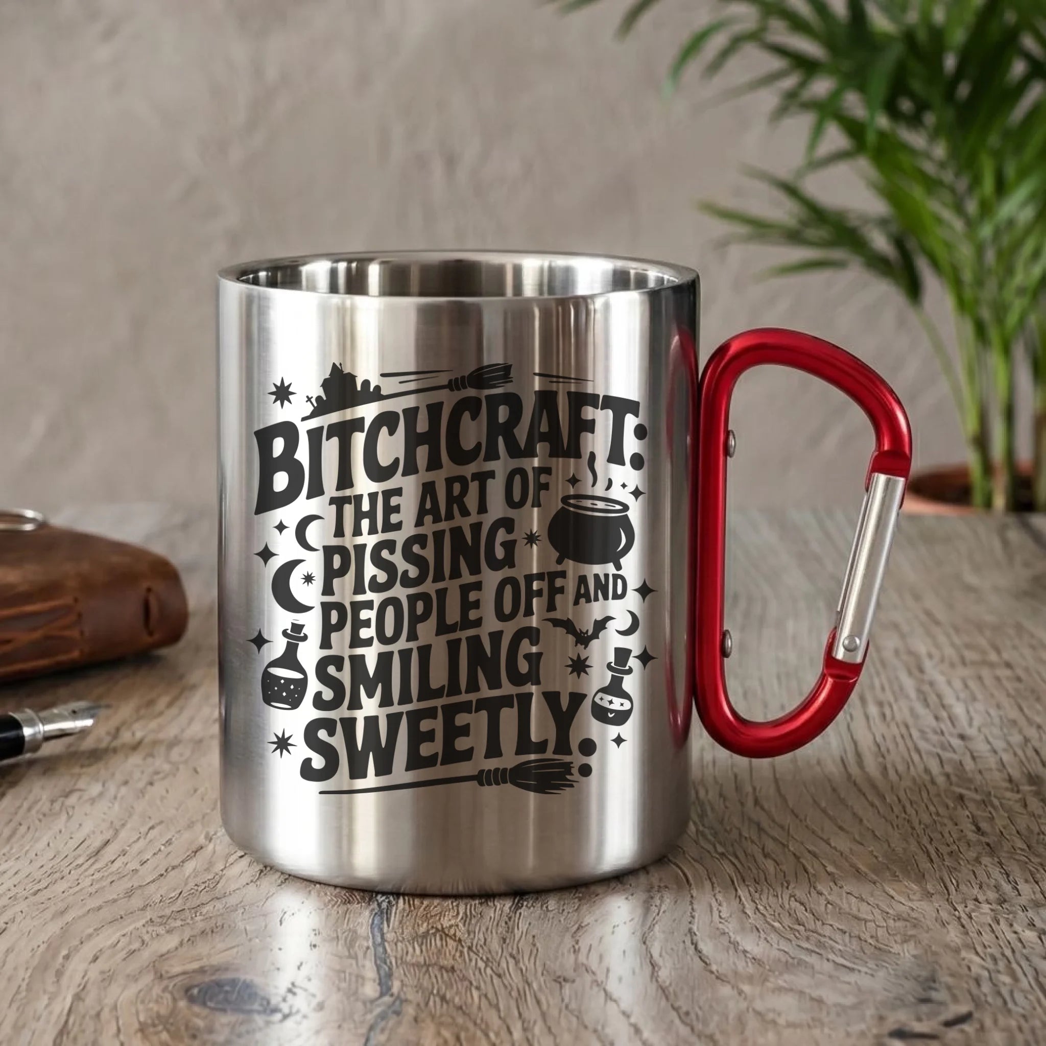 Kubek metalowy na Halloween - Bitchcraft HL25 - StoryCups.pl