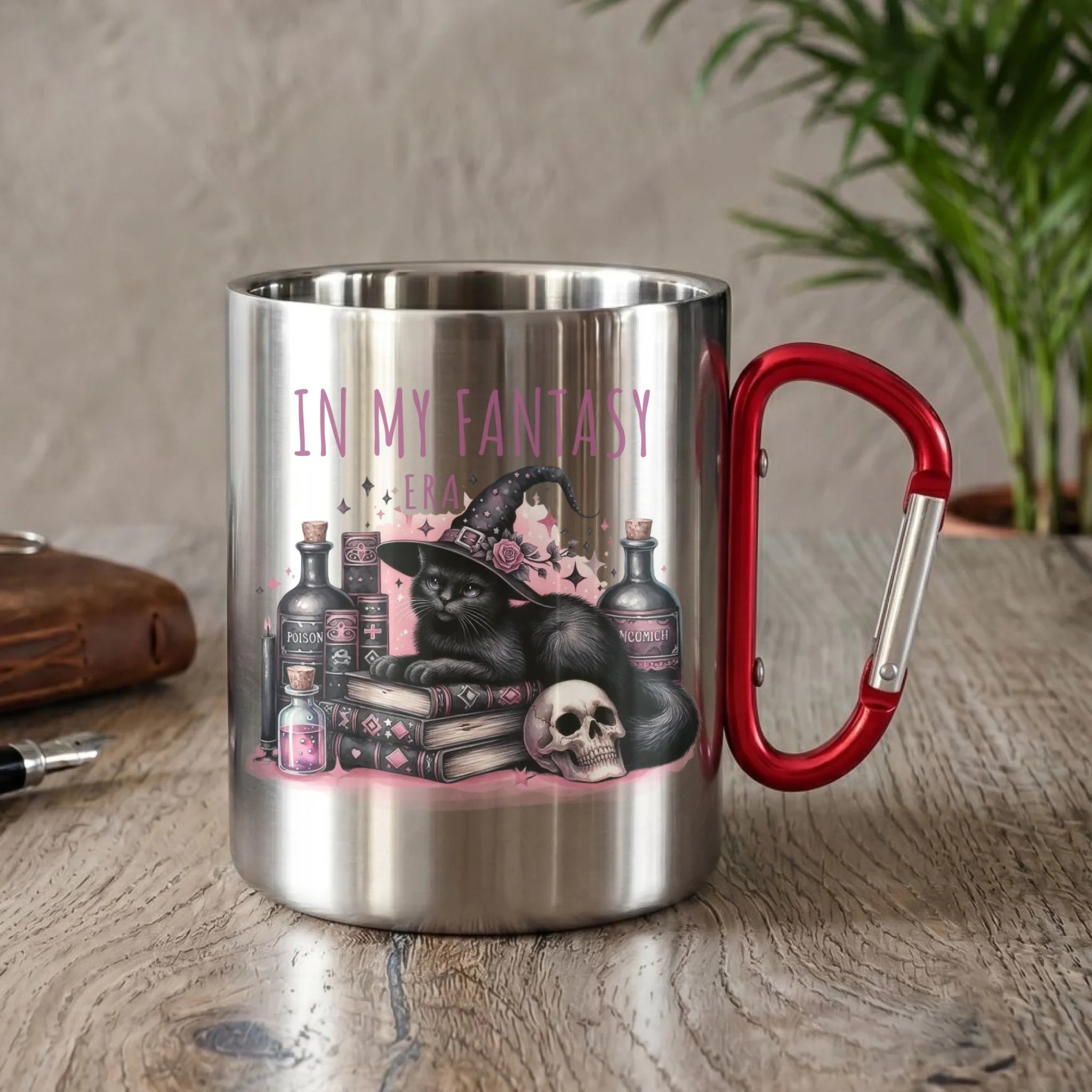 Kubek metalowy na Halloween - In my fantasy era HL04 - StoryCups.pl