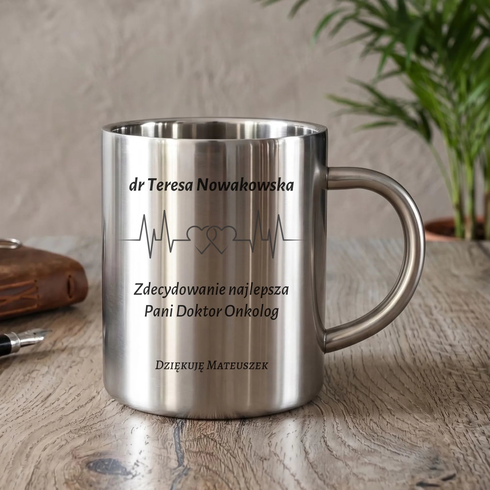 Kubek turystyczny dla Pani Doktor Onkolog - personalizowany ZL01 - StoryCups.pl
