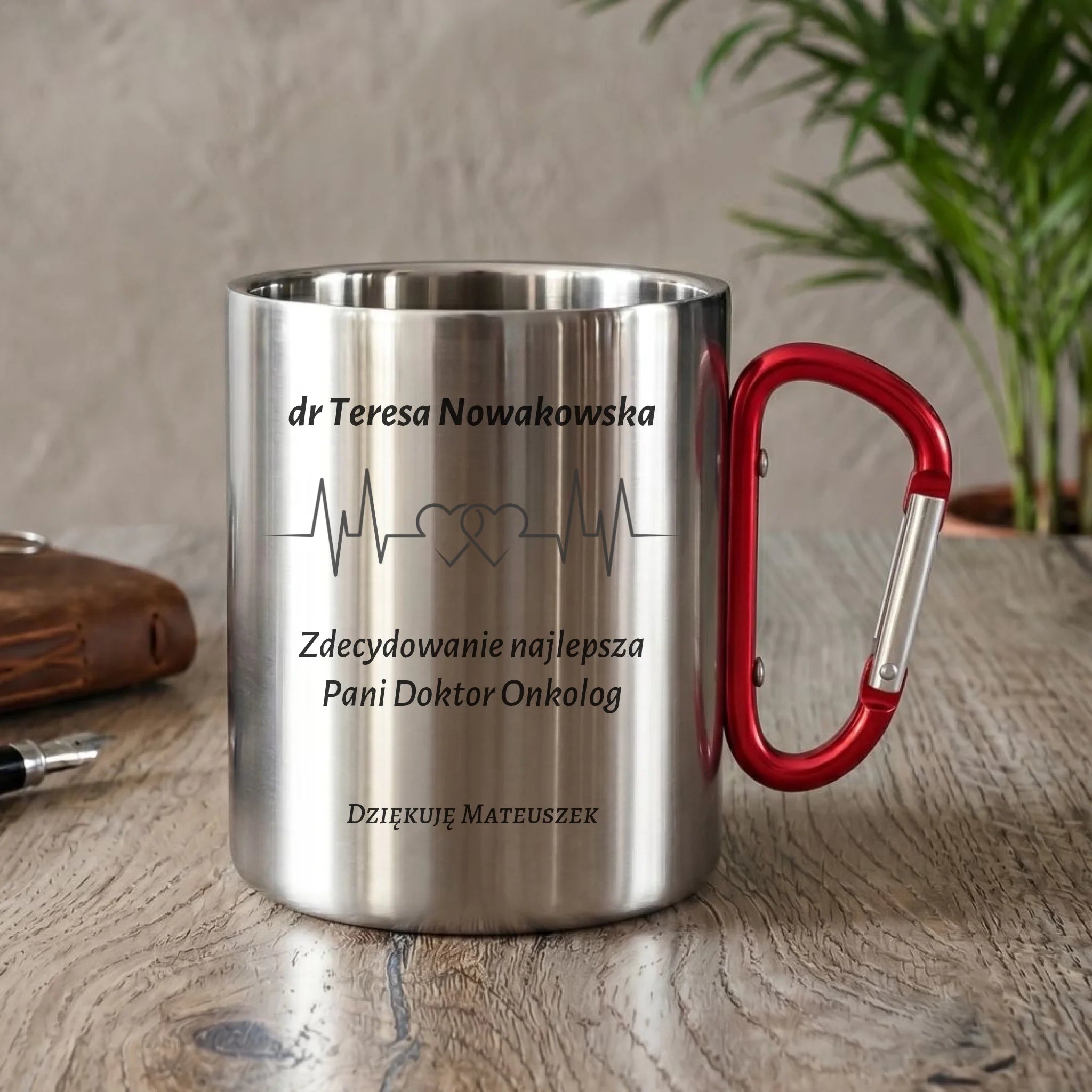 Kubek turystyczny dla Pani Doktor Onkolog - personalizowany ZL01 - StoryCups.pl