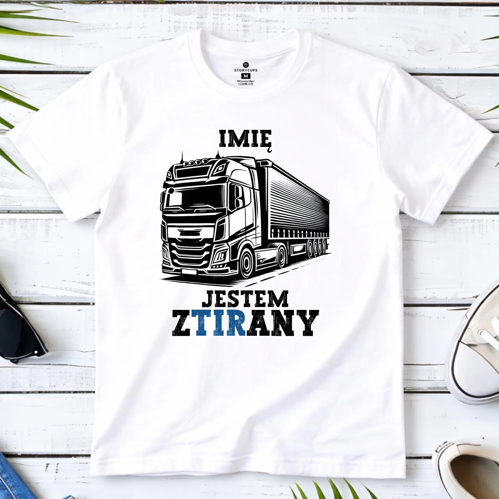 Koszulka dla kierowcy ciężarówki - Jestem zTIRany - personalizowana ZKT01 - StoryCups.pl