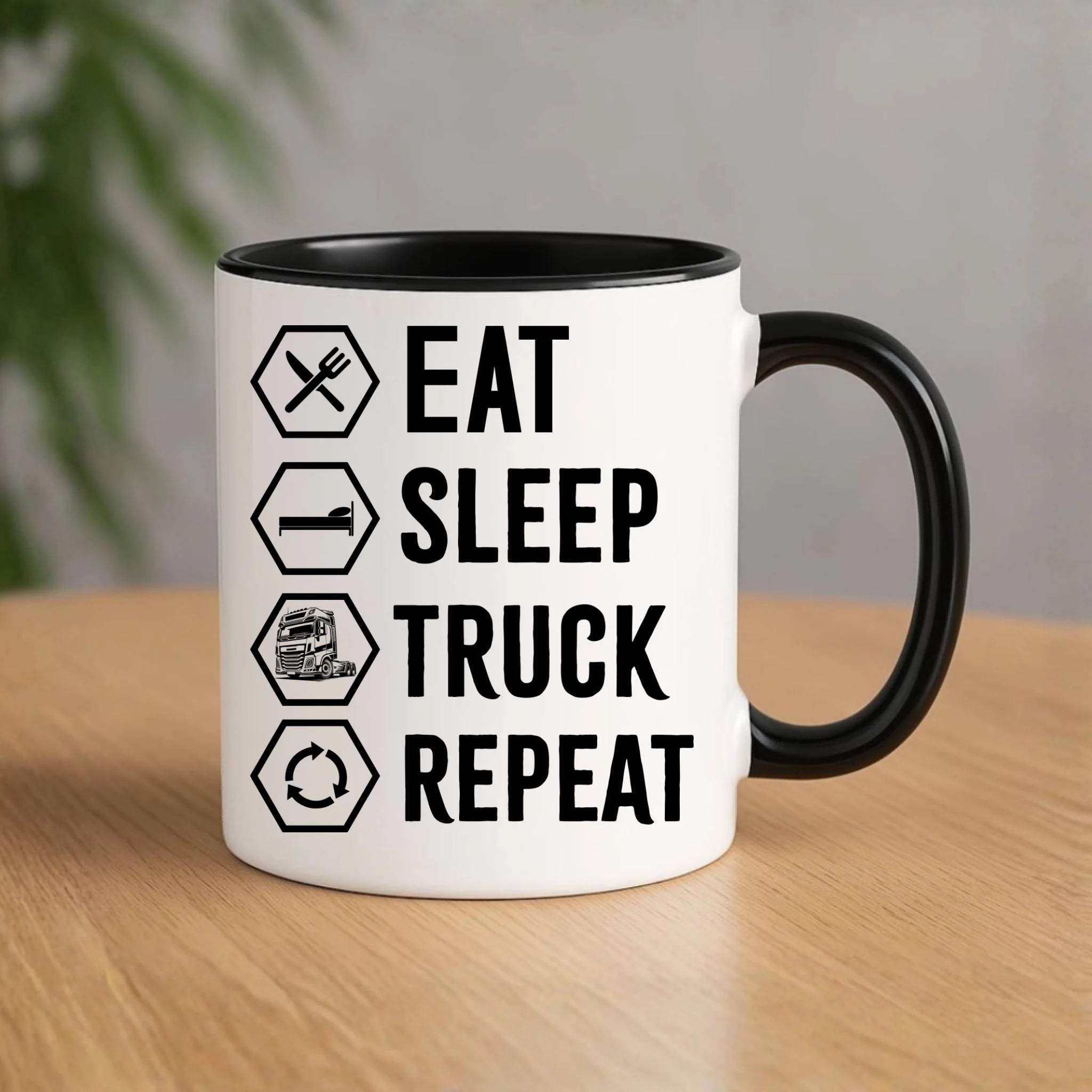 Kubek dla kierowcy ciężarówki - Eat Sleep Truck Repeat ZKT05 - StoryCups.pl