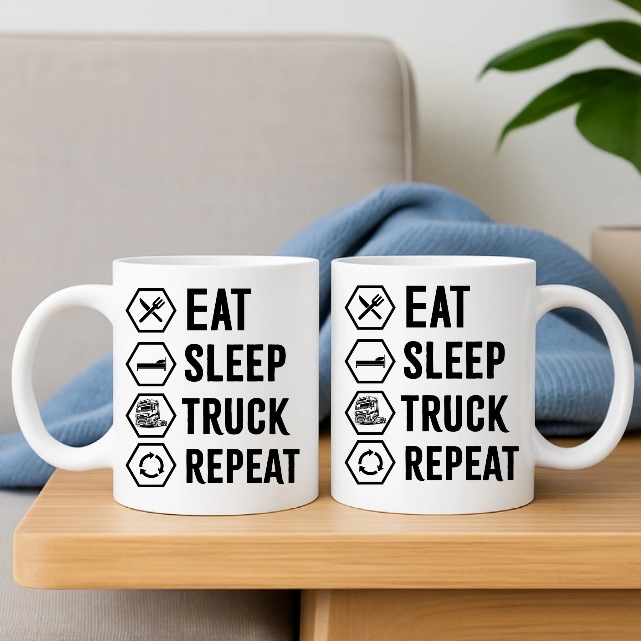 Kubek dla kierowcy ciężarówki - Eat Sleep Truck Repeat ZKT05 - StoryCups.pl