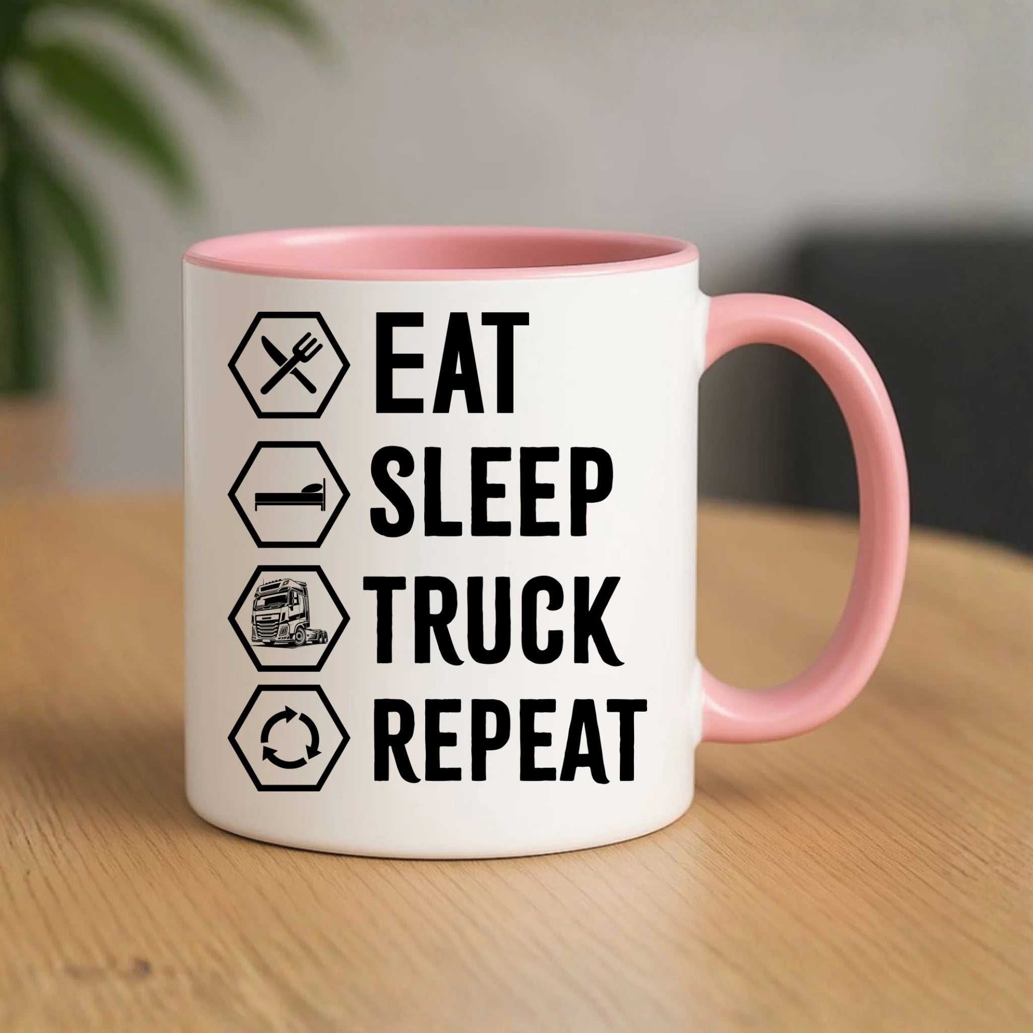 Kubek dla kierowcy ciężarówki - Eat Sleep Truck Repeat ZKT05 - StoryCups.pl