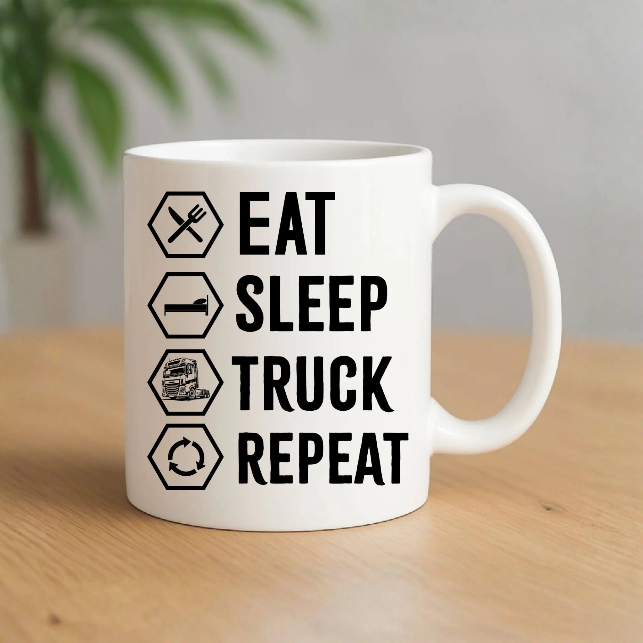 Kubek dla kierowcy ciężarówki - Eat Sleep Truck Repeat ZKT05 - StoryCups.pl