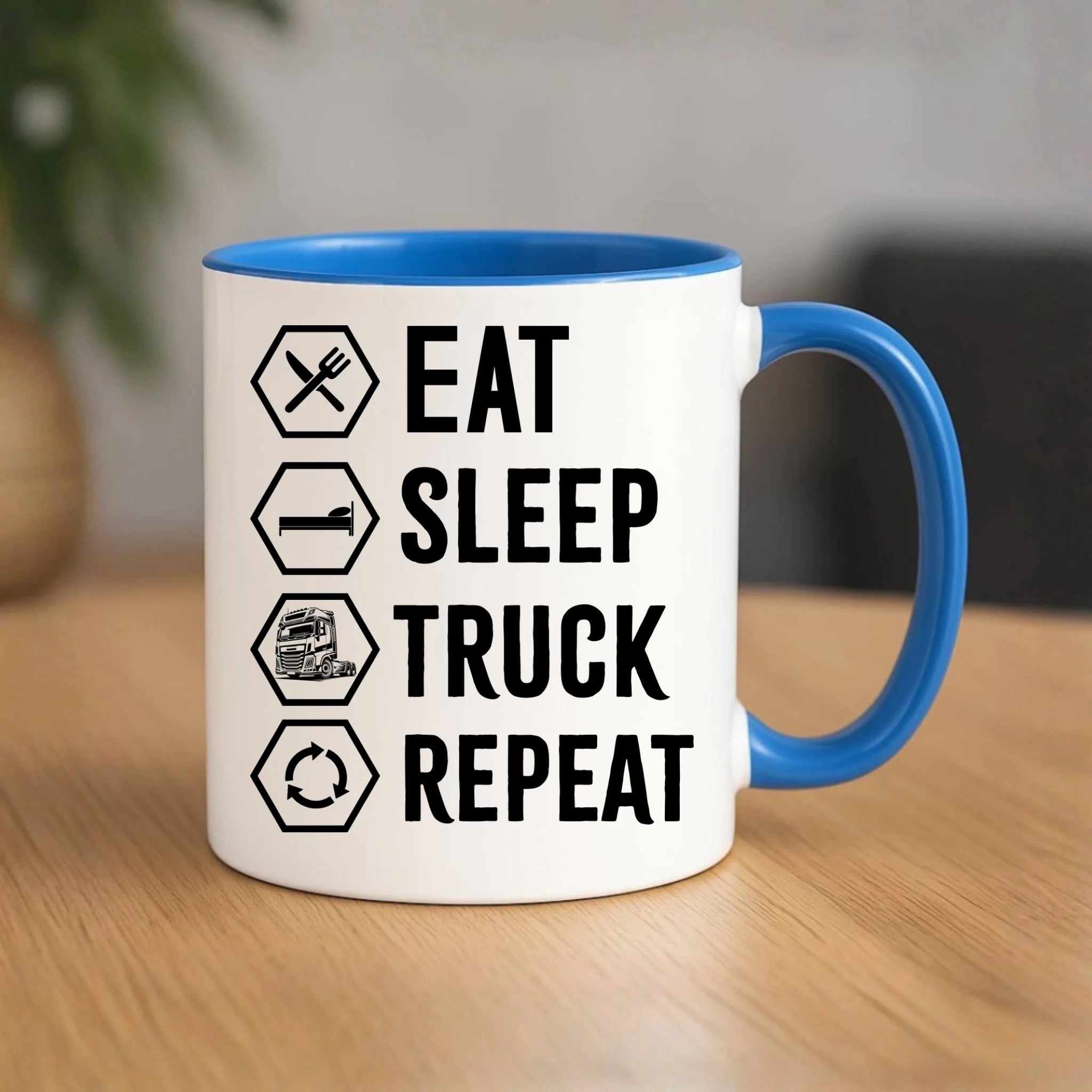 Kubek dla kierowcy ciężarówki - Eat Sleep Truck Repeat ZKT05 - StoryCups.pl