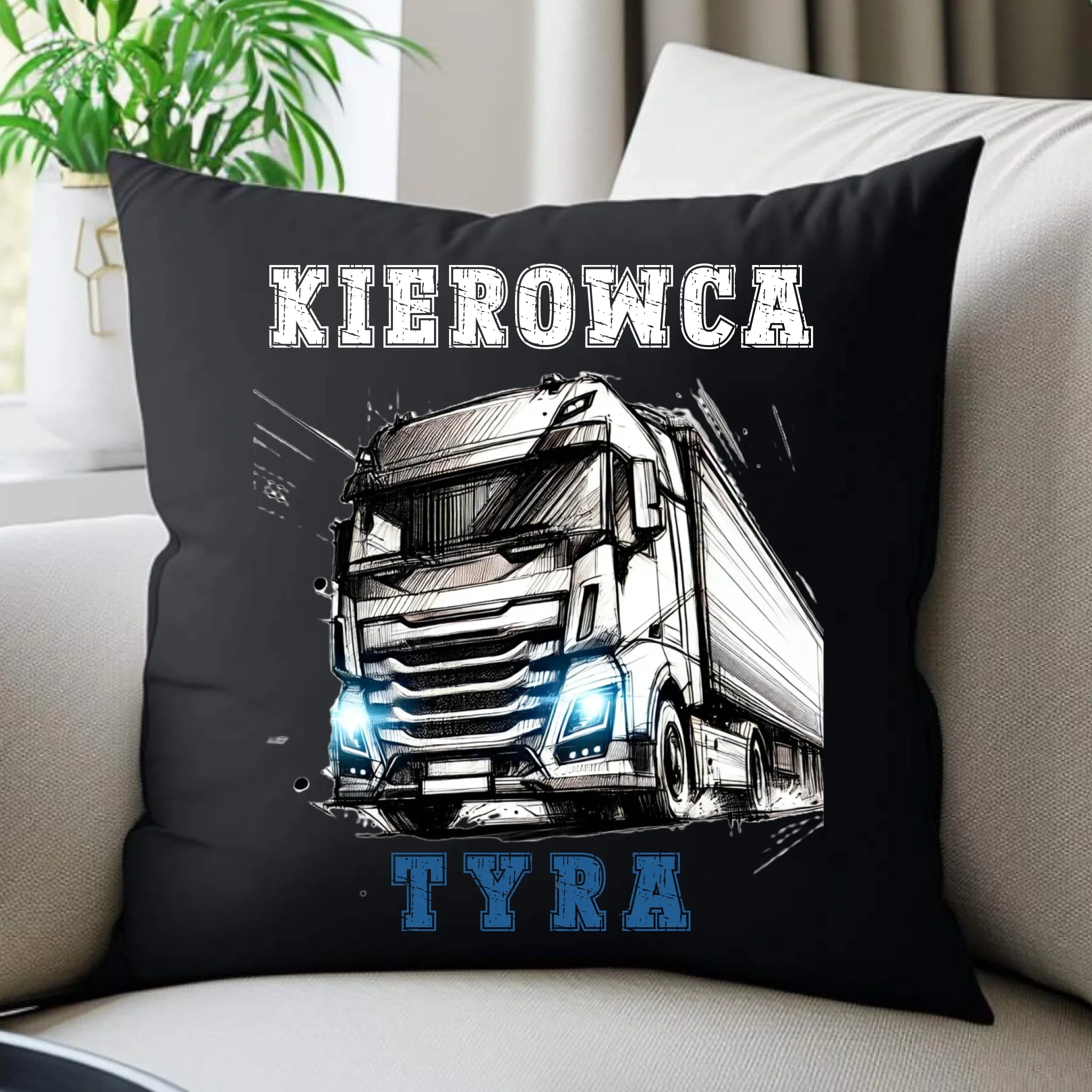 Poduszka dekoracyjna dla zawodowego kierowcy - Kierowca tyra ZKT07 - StoryCups.pl