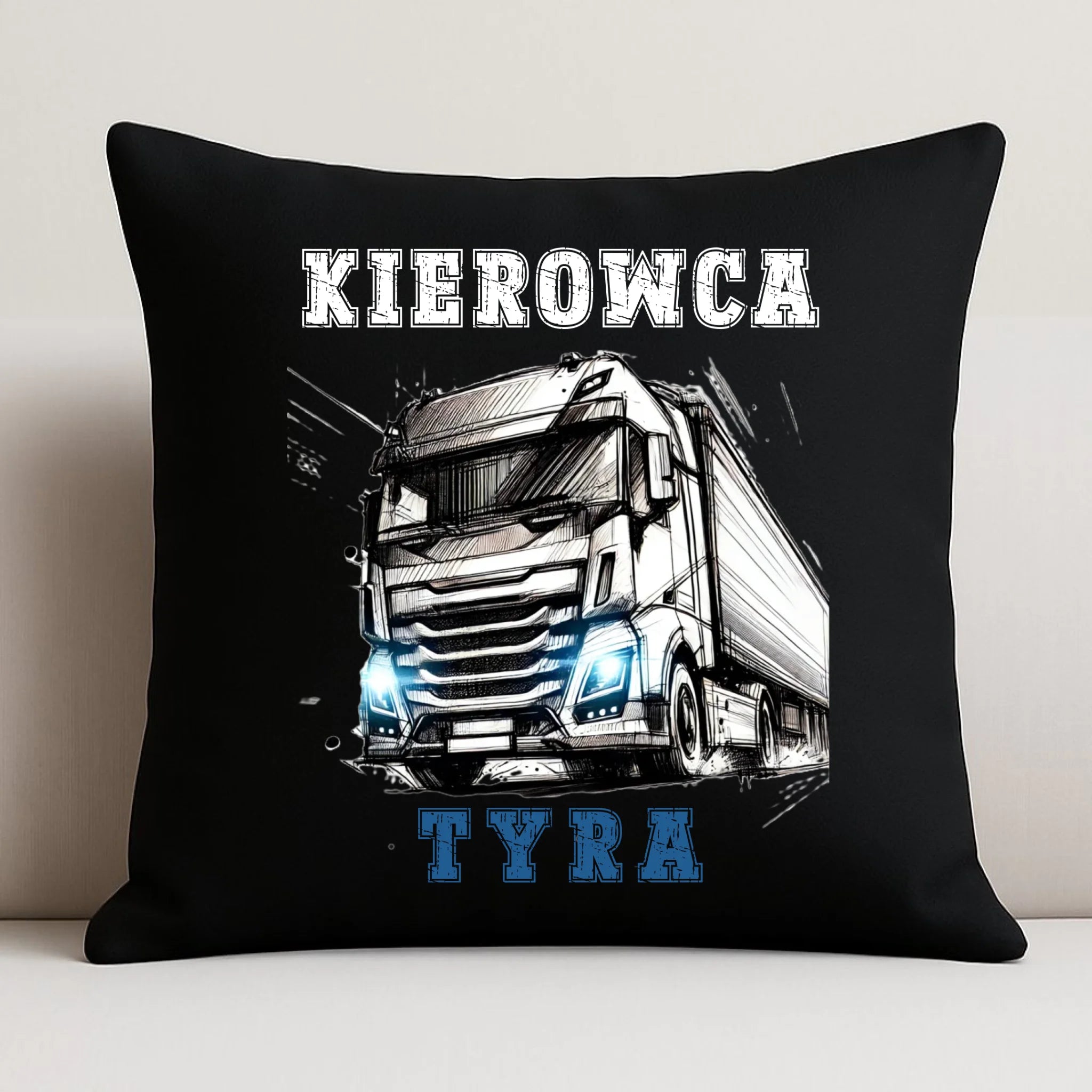 Poduszka dekoracyjna dla zawodowego kierowcy - Kierowca tyra ZKT07 - StoryCups.pl