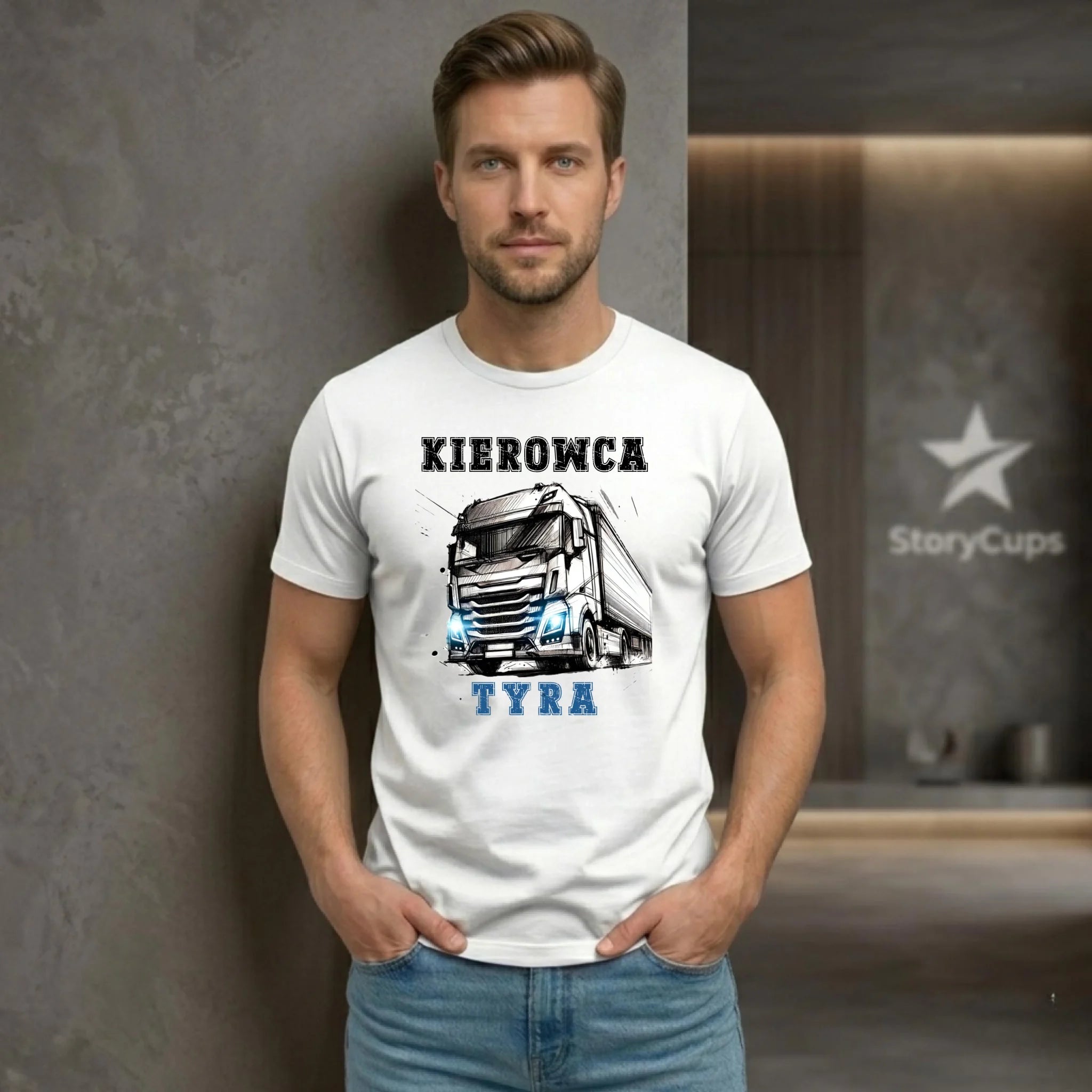 Koszulka dla zawodowego kierowcy - Kierowca tyra ZKT07 - StoryCups.pl