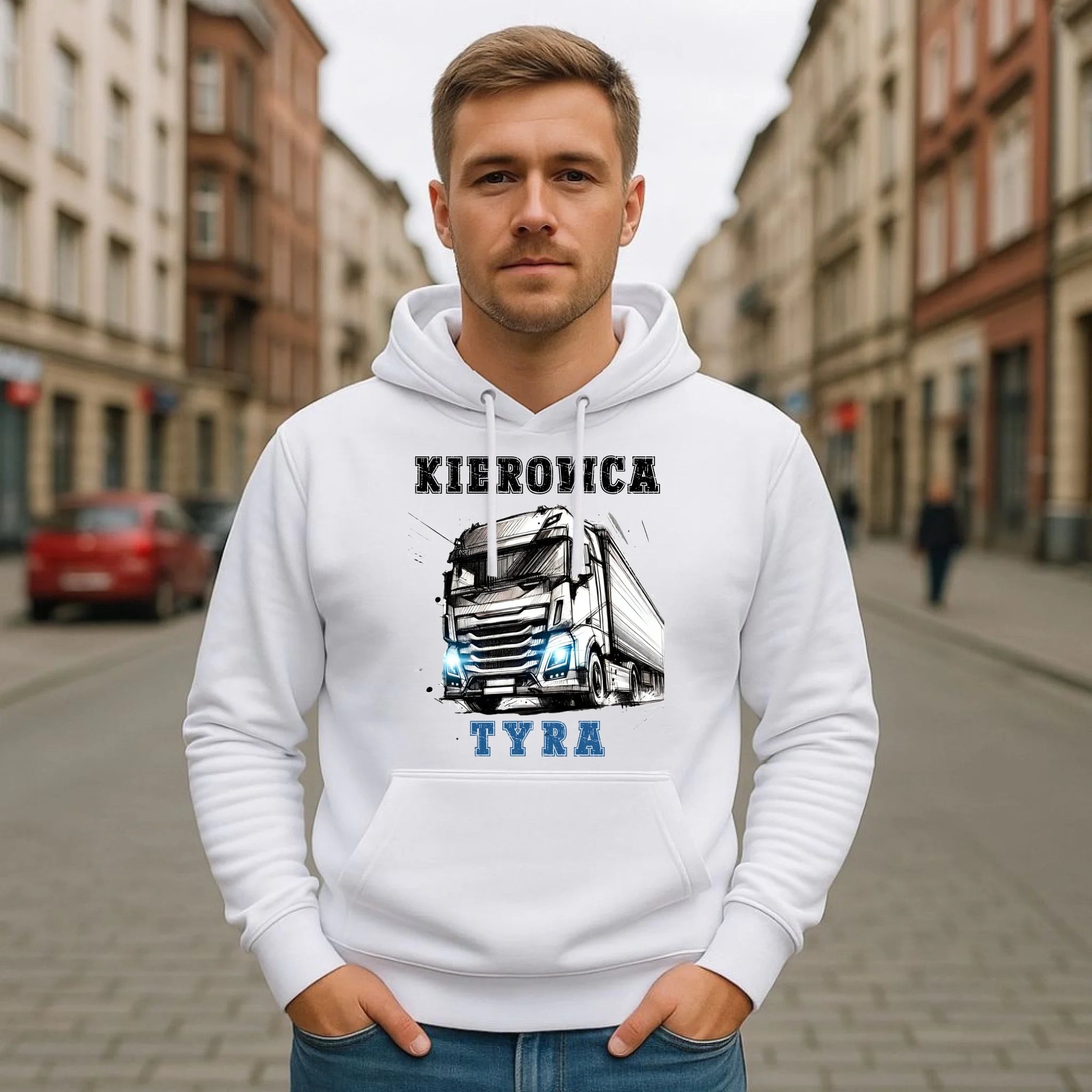 Bluza z kapturem dla zawodowego kierowcy - Kierowca tyra ZKT07 - StoryCups.pl