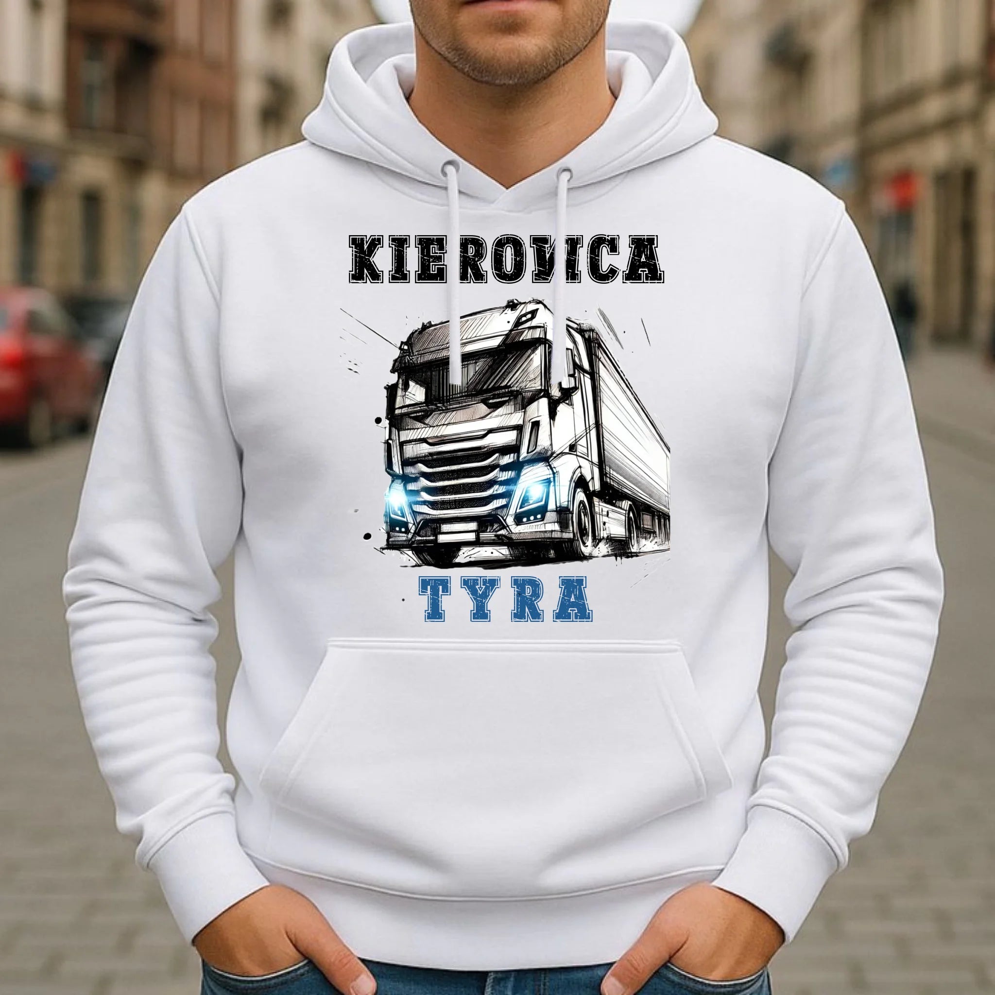 Bluza z kapturem dla zawodowego kierowcy - Kierowca tyra ZKT07 - StoryCups.pl