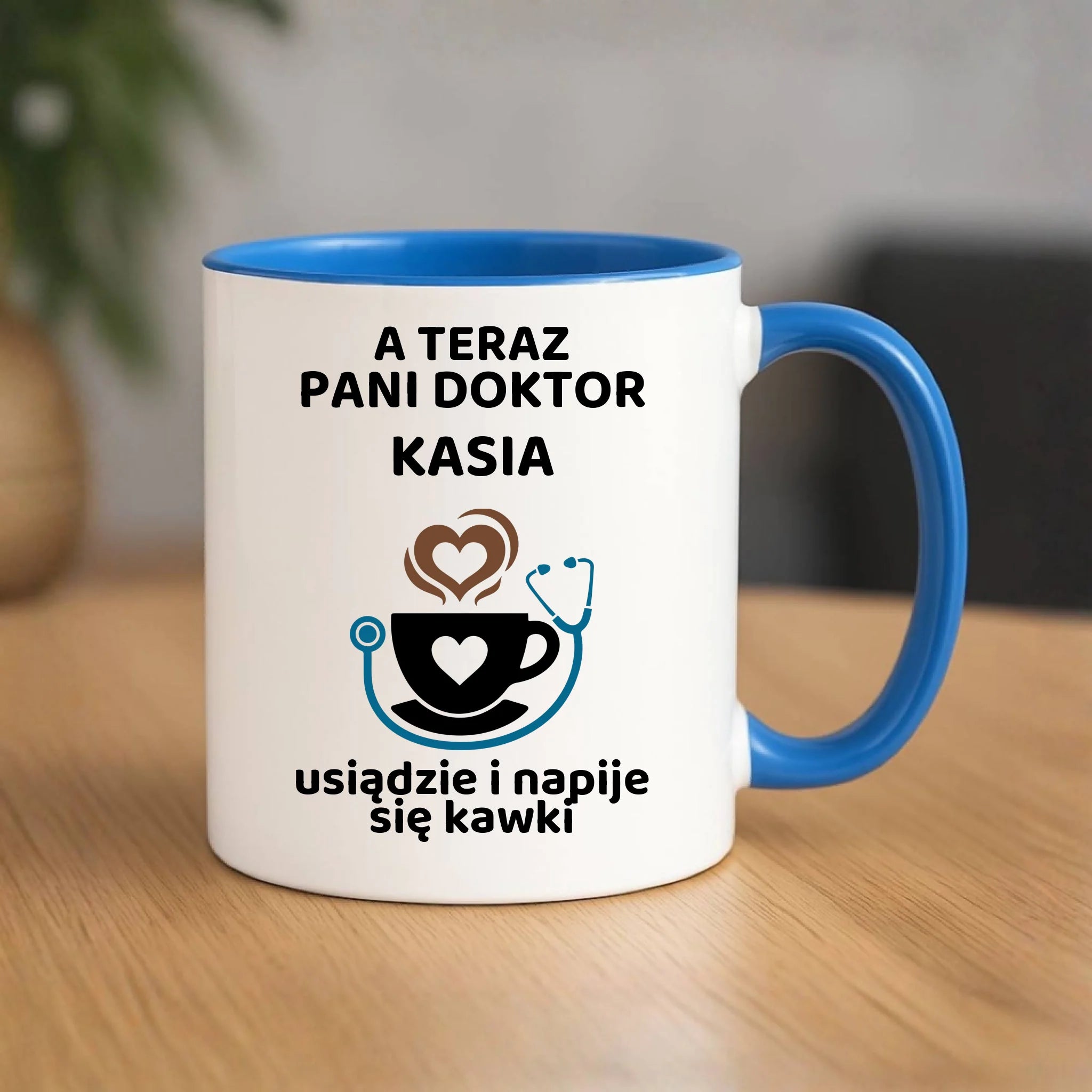 Kubek dla Pani Doktor - Napije się kawki - personalizowany ZL04 - StoryCups.pl