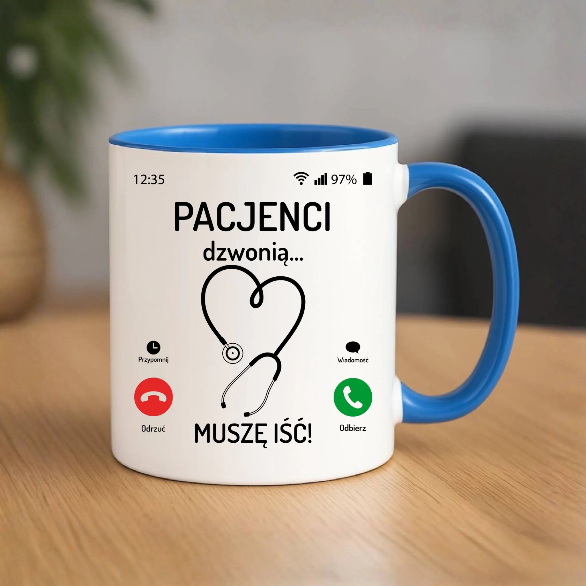 Kubek dla lekarza - Pacjenci dzwonią muszę iść ZL06 - StoryCups.pl