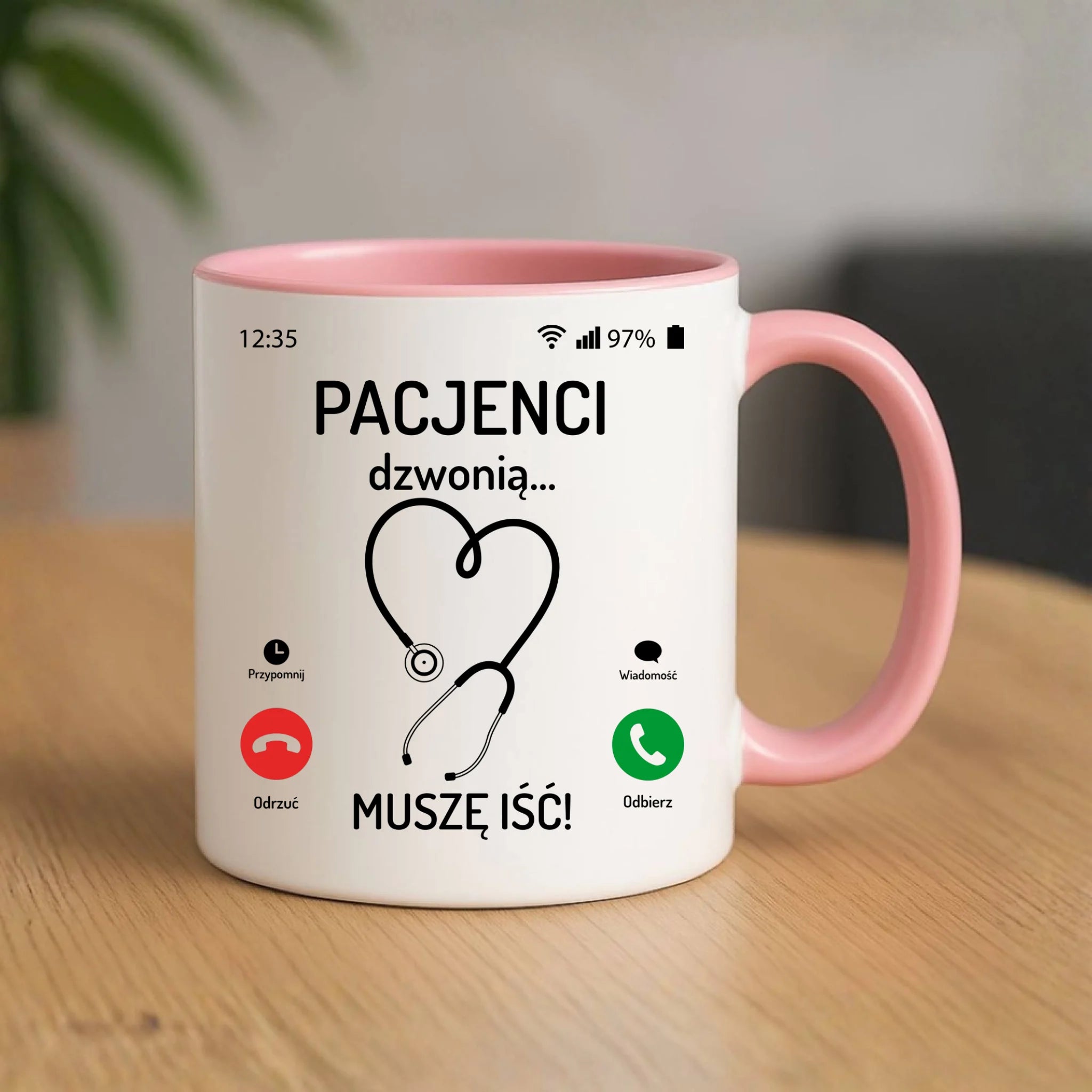 Kubek dla lekarza - Pacjenci dzwonią muszę iść ZL06 - StoryCups.pl
