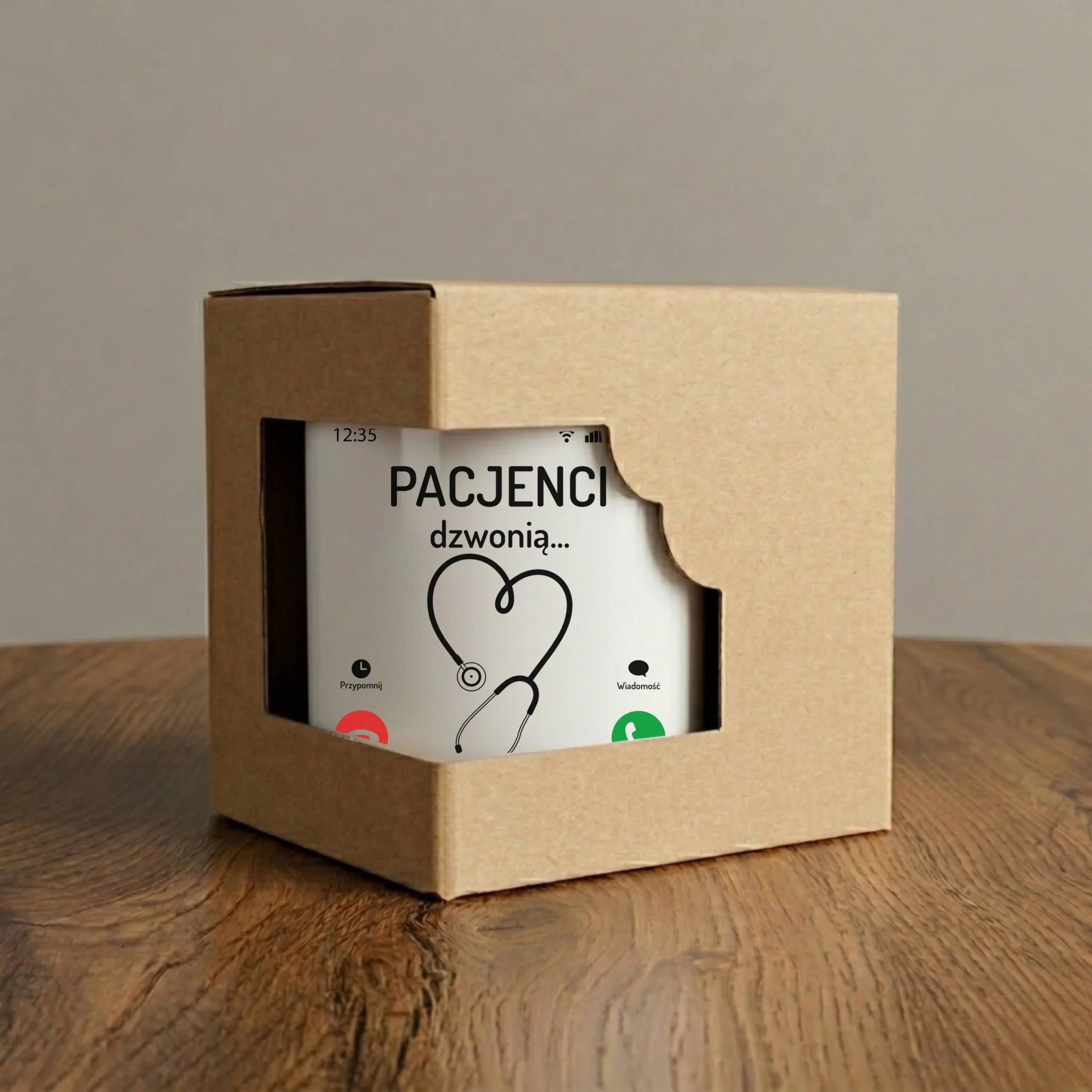 Kubek dla lekarza - Pacjenci dzwonią muszę iść ZL06 - StoryCups.pl