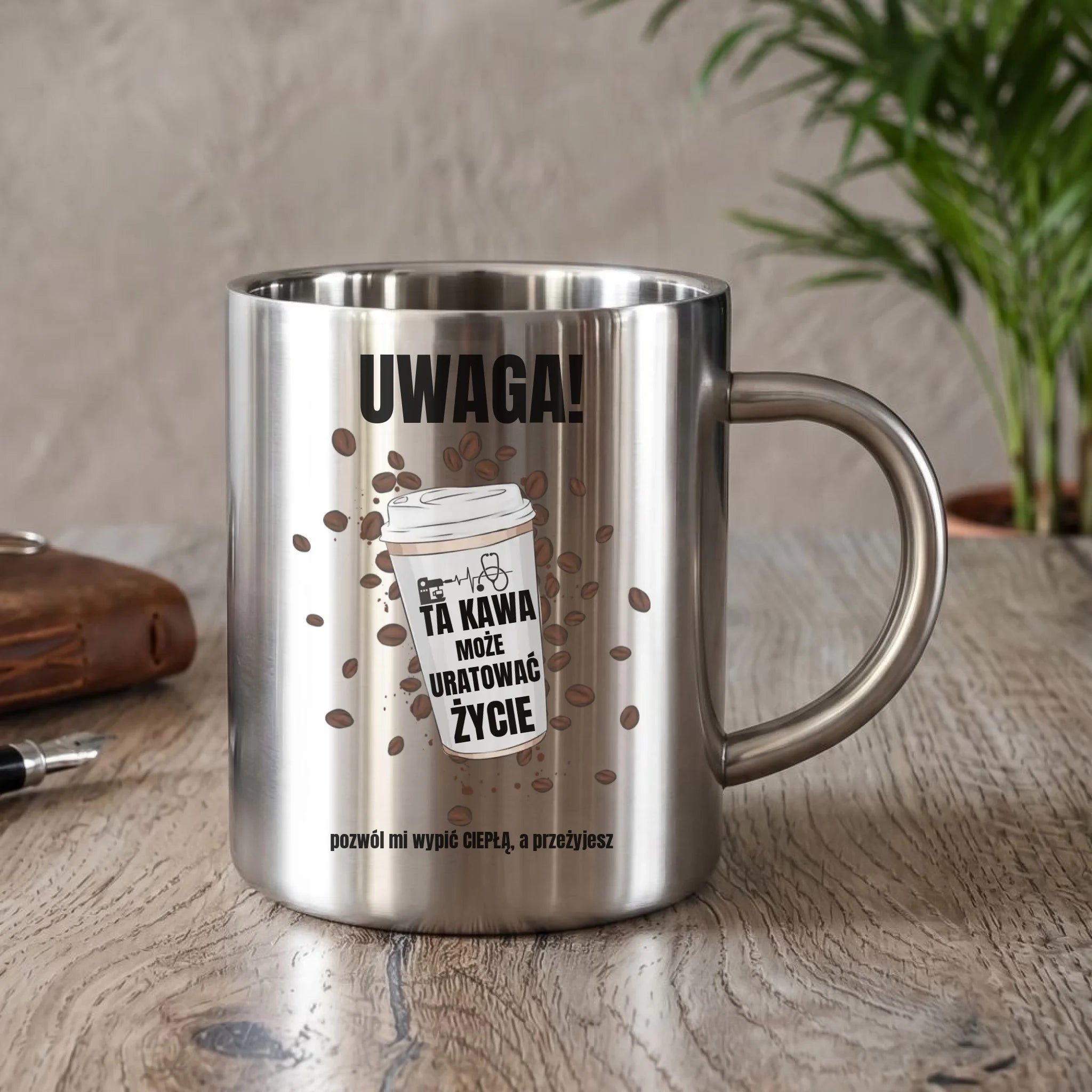 Kubek turystyczny dla medyka - Ta kawa może uratować życie ZL05 - StoryCups.pl