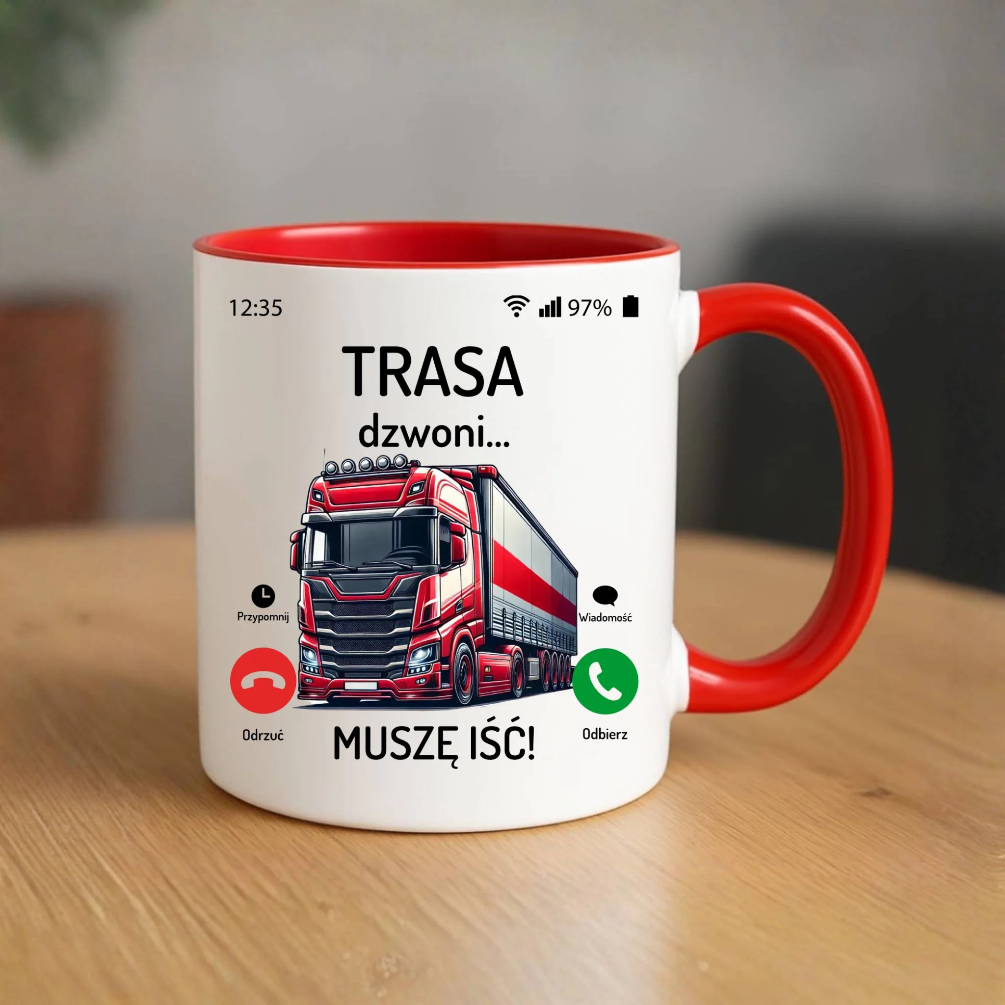 Kubek dla zawodowego kierowcy - Trasa dzwoni muszę iść ZKT03 - StoryCups.pl